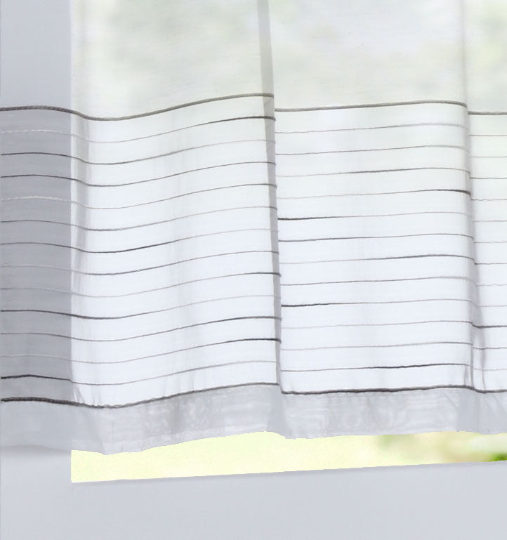 Scheibengardine »Antalya« Sichtschutz Dekoration Transparent Jacquard Voile Küchenfenster Modern Linien Muster 10000312 Scheibengardine Scheibengardine_Antalya_Sichtschutz_Dekoration_Transparent_Jacquard_Voile_Kuchenfenster_Modern_Linien_Muster_10000312_-_Gardinenbox.de_-_-3689484 | Gardinenbox.de