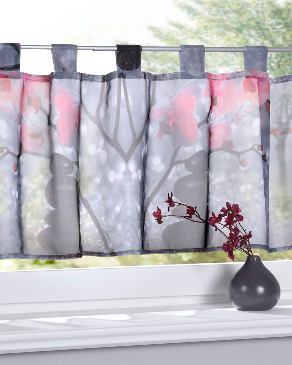 Scheibengardine »Digital Druck« Voile Kurzgardine SChlaufen Transparent Digital Druck Küche Fenster Modern 10000262 Orchidee Grau Scheibengardine Scheibengardine_Digital_Druck_Voile_Kurzgardine_SChlaufen_Transparent_Digital_Druck_Kuche_Fenster_Modern_10000262_-_Gardinenbox.de_-_-3689565 | Gardinenbox.de