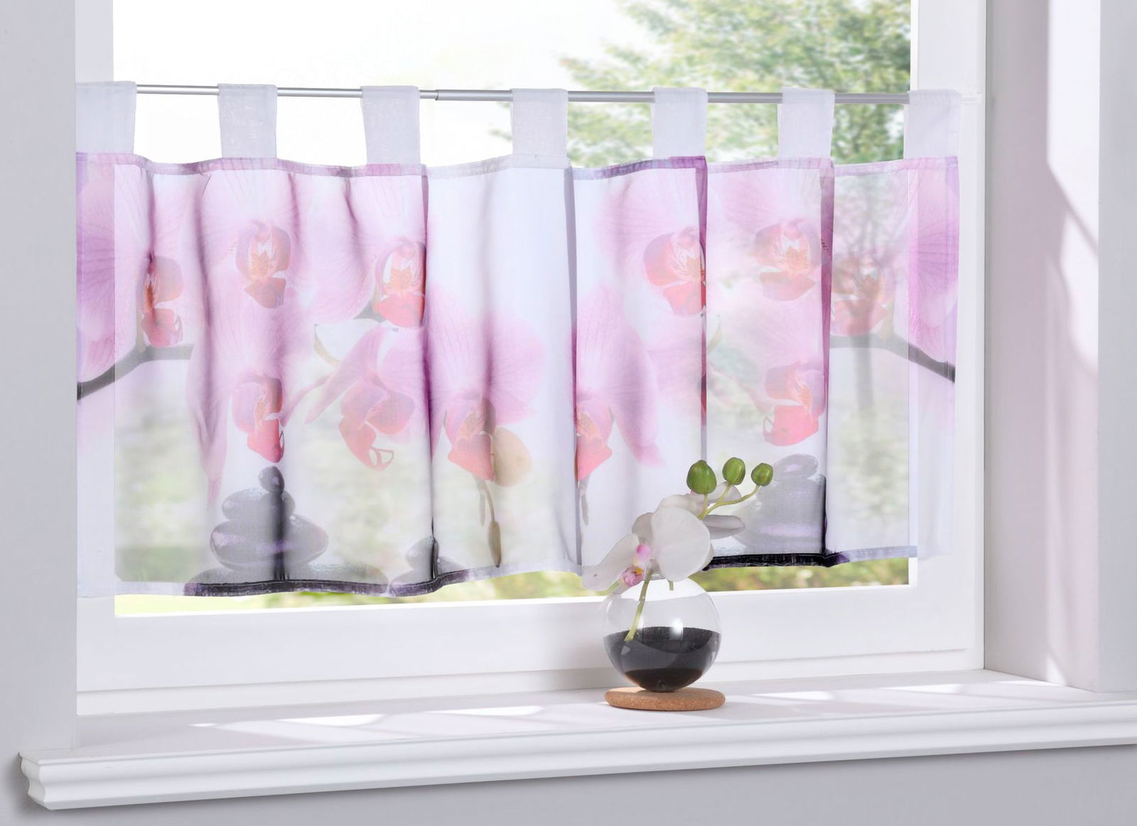 Scheibengardine »Digital Druck« Voile Kurzgardine SChlaufen Transparent Digital Druck Küche Fenster Modern 10000262 Orchidee Scheibengardine Scheibengardine_Digital_Druck_Voile_Kurzgardine_SChlaufen_Transparent_Digital_Druck_Kuche_Fenster_Modern_10000262_-_Gardinenbox.de_-_-3689595 | Gardinenbox.de