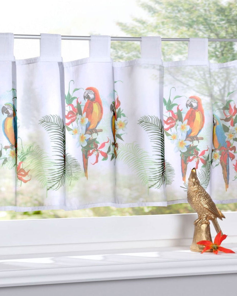 Scheibengardine »Digital Druck« Voile Kurzgardine SChlaufen Transparent Digital Druck Küche Fenster Modern 10000262 Papagei Scheibengardine Scheibengardine_Digital_Druck_Voile_Kurzgardine_SChlaufen_Transparent_Digital_Druck_Kuche_Fenster_Modern_10000262_-_Gardinenbox.de_-_-3689622 | Gardinenbox.de