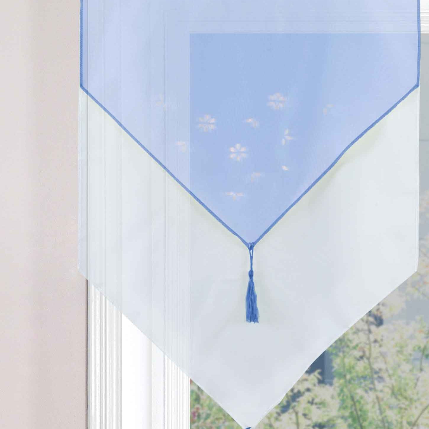 Scheibengardine »GERA« Zweilagig Voile Schlaufen Scheibenhänger Panneaux 2023710 Blau Scheibengardine Scheibengardine_GERA_Zweilagig_Voile_Schlaufen_Scheibenhanger_Panneaux_2023710_-_Gardinenbox.de_-_-3689671 | Gardinenbox.de