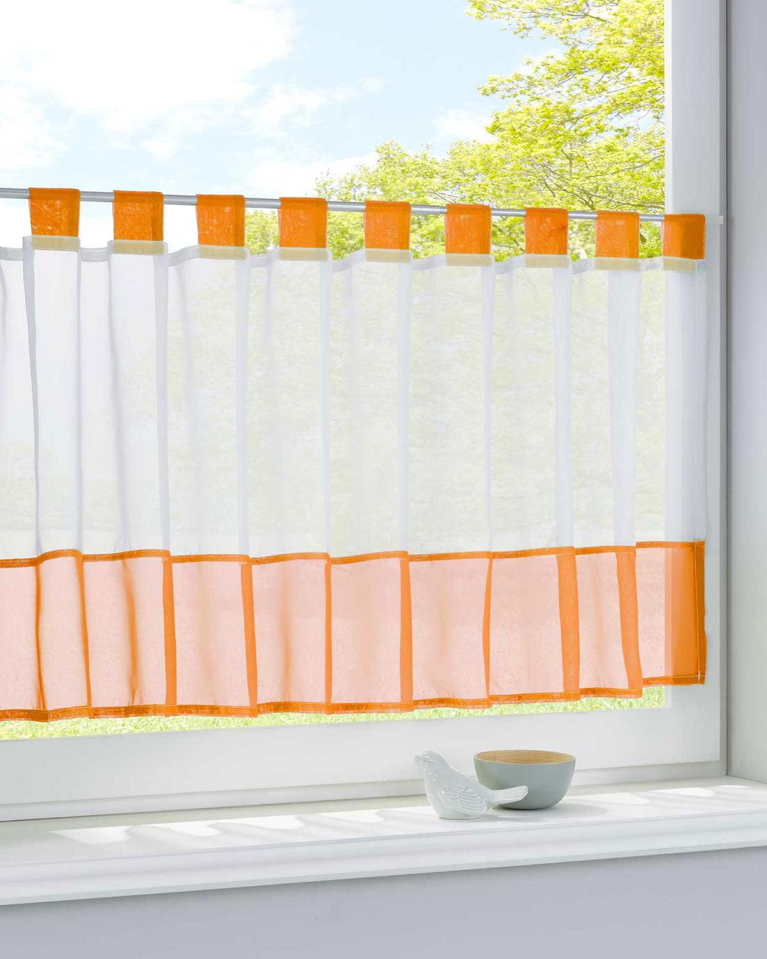 Scheibengardine Voile Gardine Schlaufen mit Bordüre (HxB) 610700 Orange Scheibengardine Scheibengardine_Voile_Gardine_Schlaufen_mit_Bordure_HxB_610700_-_Gardinenbox.de_-_-3689196 | Gardinenbox.de
