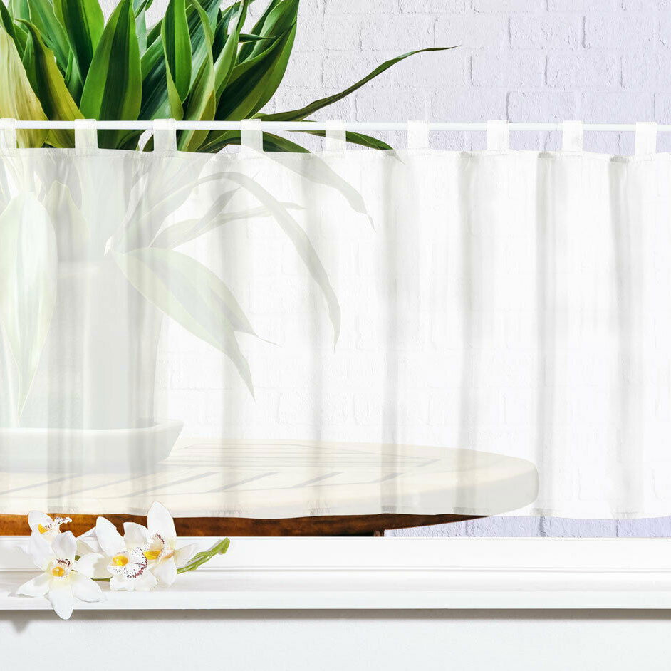 Scheibengardine Voile Gardine Schlaufen mit Bordüre (HxB) 610700 Weiß Scheibengardine Scheibengardine_Voile_Gardine_Schlaufen_mit_Bordure_HxB_610700_-_Gardinenbox.de_-_-3689214 | Gardinenbox.de