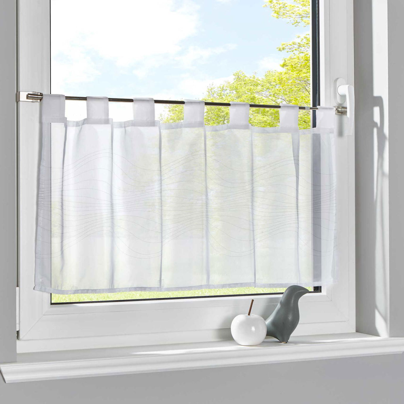 Scheibengardine Voile »Ulm« Ausbrenner Bedruckt Sichtschutz Transparent Küchenfenster 202071 Linie HxB 43x100 cm Scheibengardine Scheibengardine_Voile_Ulm_Ausbrenner_Bedruckt_Sichtschutz_Transparent_Kuchenfenster_202071_-_Gardinenbox.de_-_-3689303 | Gardinenbox.de
