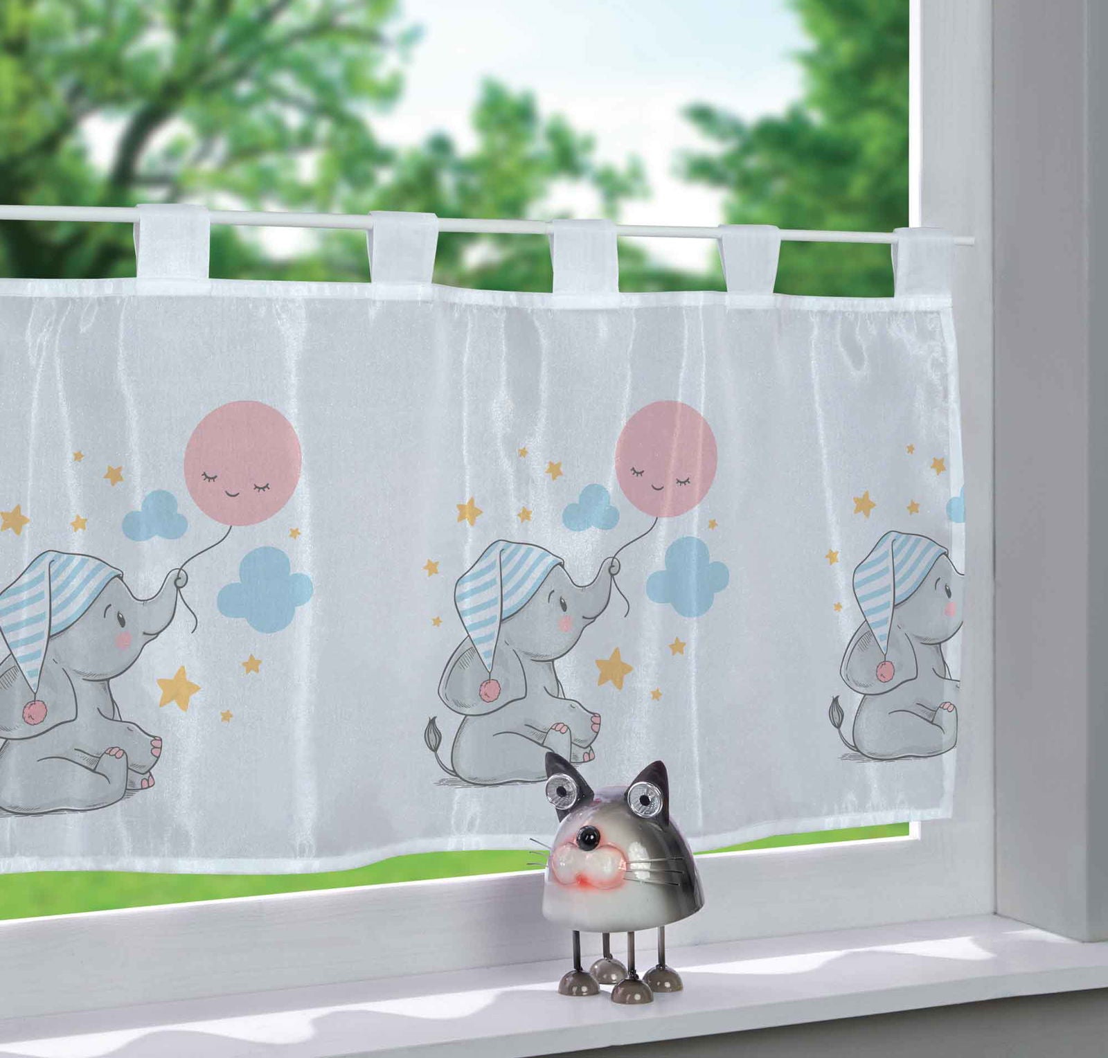 Scheibengardine Voile »Ulm« Ausbrenner Bedruckt Sichtschutz Transparent Küchenfenster 202071 Elefant HxB 43x160 cm Scheibengardine Scheibengardine_Voile_Ulm_Ausbrenner_Bedruckt_Sichtschutz_Transparent_Kuchenfenster_202071_-_Gardinenbox.de_-_-3689329 | Gardinenbox.de