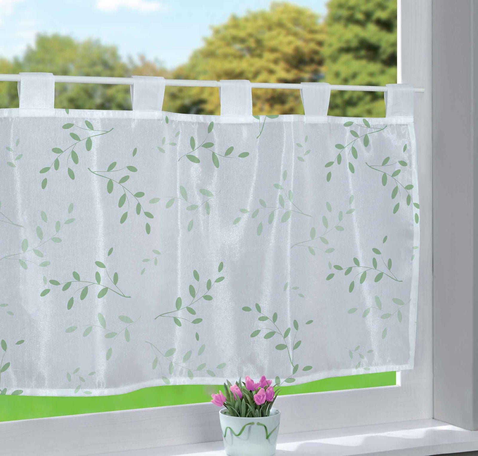 Scheibengardine Voile »Ulm« Ausbrenner Bedruckt Sichtschutz Transparent Küchenfenster 202071 Zweig HxB 43x160 cm Scheibengardine Scheibengardine_Voile_Ulm_Ausbrenner_Bedruckt_Sichtschutz_Transparent_Kuchenfenster_202071_-_Gardinenbox.de_-_-3689354 | Gardinenbox.de