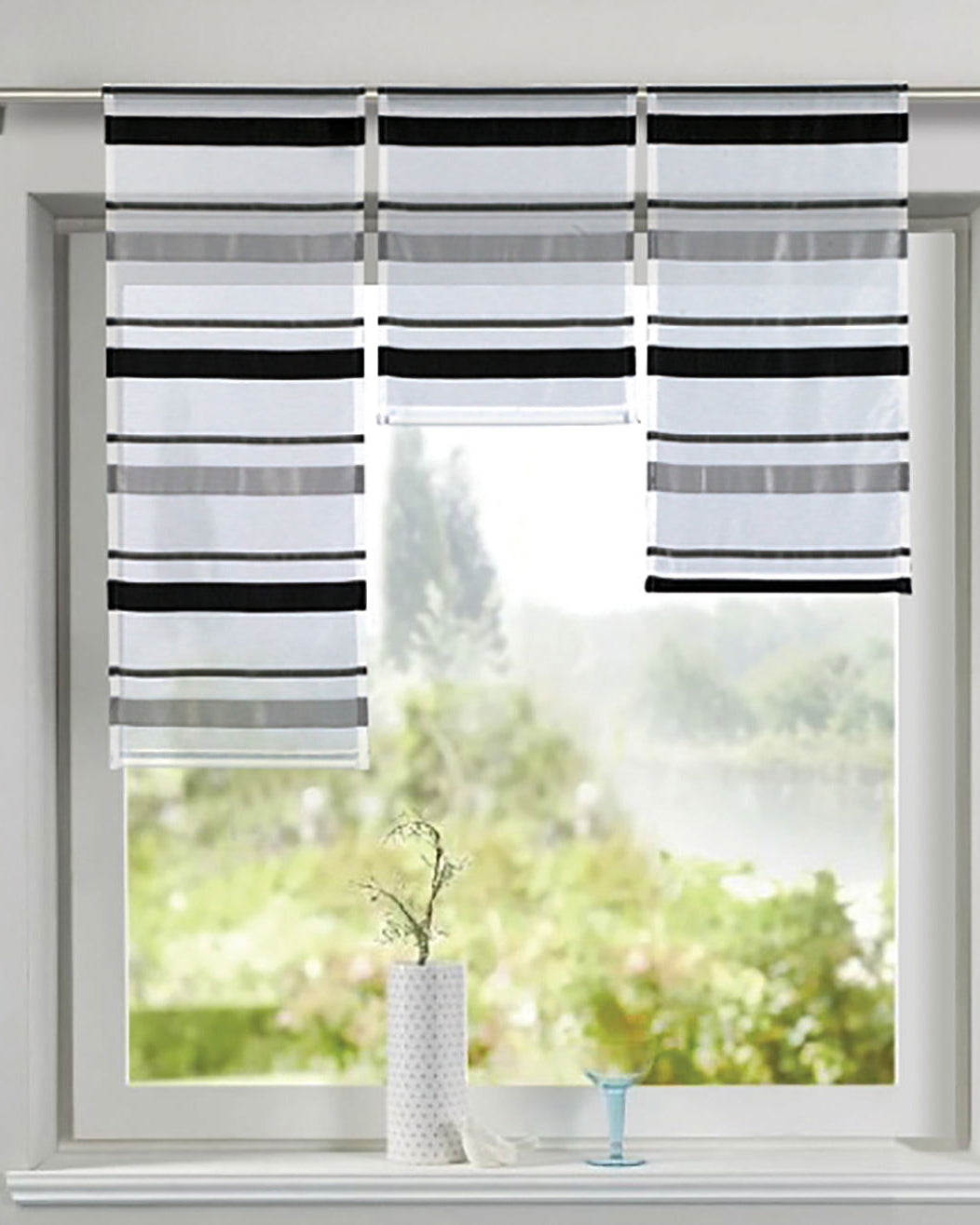 Scheibengardinen 3er Set Scheibenhänger Grau HxB 40-60-80x30 cm Streifen Gerader Abschluß mit Beschwerungsstange 2022210 Scheibengardine Scheibengardinen_3er_Set_Scheibenhanger_Grau_HxB_40-60-80x30_cm_Streifen_Gerader_Abschluss_mit_Beschwerungsstange_2022210_-_Gardinenbox.de_-_-3689827 | Gardinenbox.de