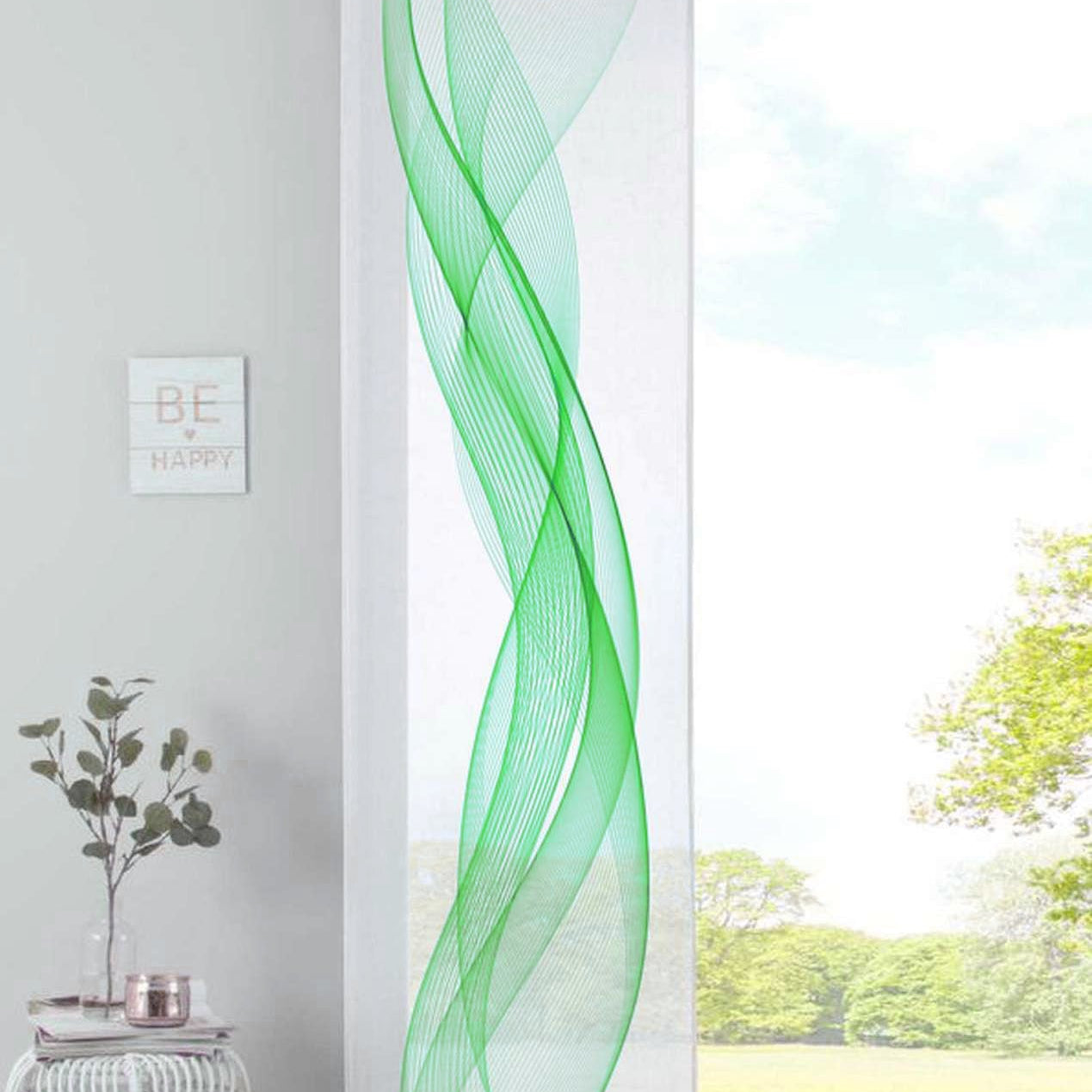 Schiebegardine Flächenvorhang »Izmir« Voile Transparent Paneelwagen Beschwerungsstange 2022400 Welle Grün Schiebegardine Schiebegardine_Flachenvorhang_Izmir_Voile_Transparent_Paneelwagen_Beschwerungsstange_2022400_-_Gardinenbox.de_-_-3690106 | Gardinenbox.de