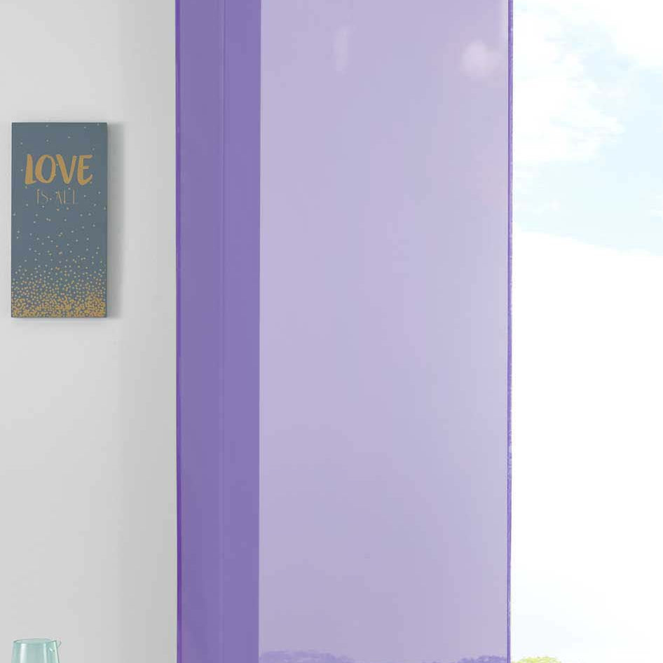 1er Set Schiebegardine Flächenvorhang Vorhang Gardine Voile Komplett mit Paneelwagen Beschwerungsstange 85589N Lila Schiebegardine Schiebegardine_lila | Gardinenbox.de