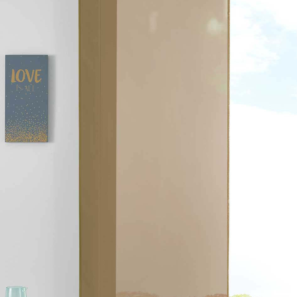 1er Set Schiebegardine Flächenvorhang Vorhang Gardine Voile Komplett mit Paneelwagen Beschwerungsstange 85589N Nougat Schiebegardine Schiebegardine_nougat | Gardinenbox.de