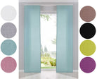 2er Pack Flächenvorhänge Schiebegardinen komplett Set Cationic blickdicht Leinen Optik natura seidenmatt Landhaus Stil 204411-2 Schiebegardine Schiebegardinen_blickdicht_Leinen_Optik | Gardinenbox.de
