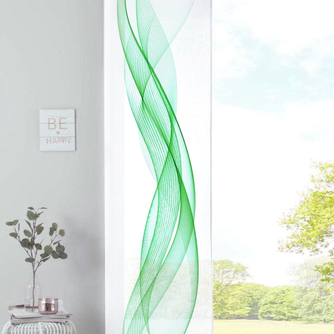 Schiebevorhang Bedruckt Flächenvorhang »Izmir« Microsatin Blickdicht Lichtdurchlässig mit Paneelwagen 2022400B Welle Grün Schiebegardine Schiebevorhang_Bedruckt_Flachenvorhang_Izmir_Microsatin_Blickdicht_Lichtdurchlassig_mit_Paneelwagen_2022400B_-_Gardinenbox.de_-_-3690320 | Gardinenbox.de