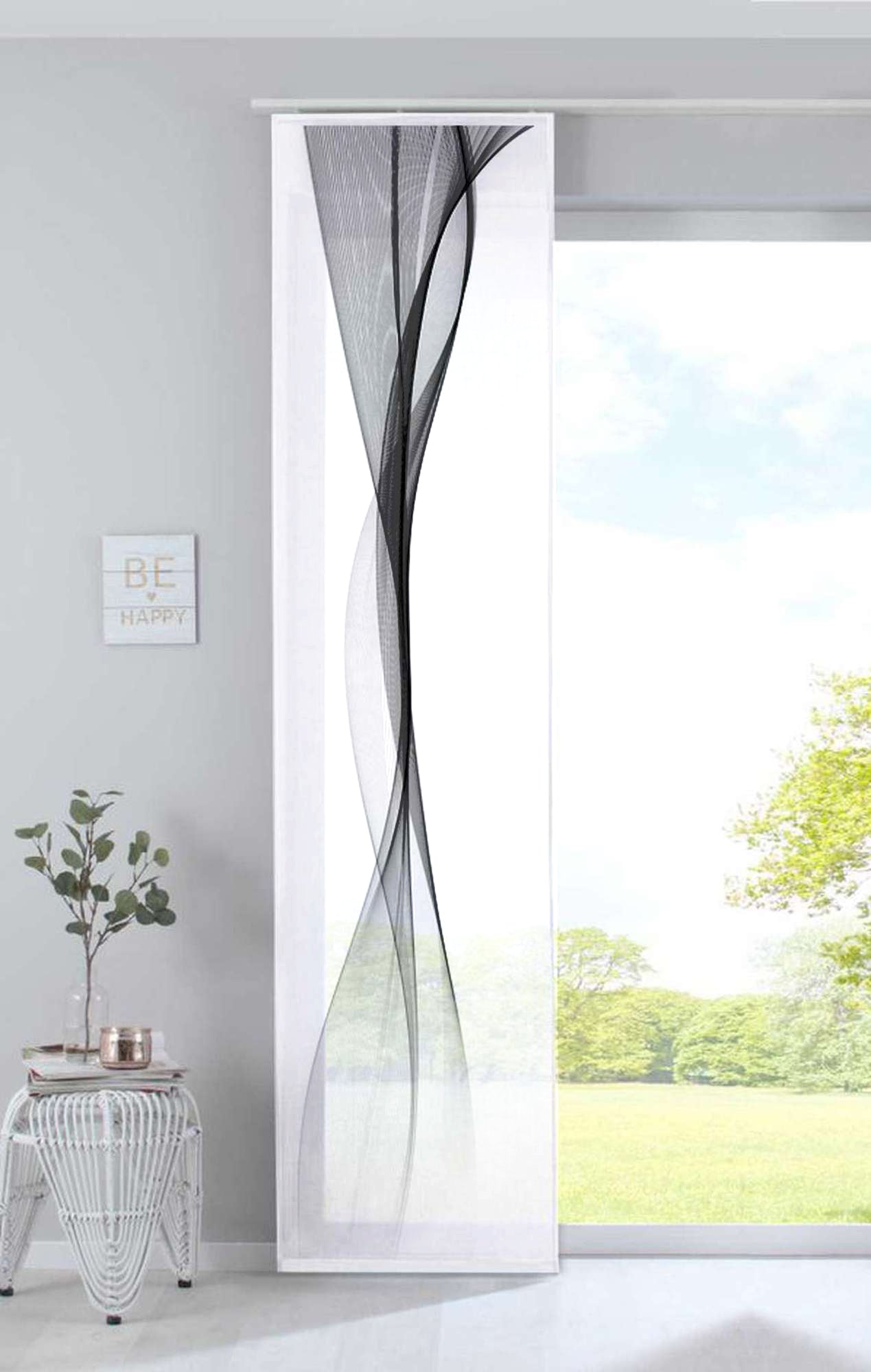 Schiebevorhang Bedruckt Flächenvorhang »Izmir« Microsatin Blickdicht Lichtdurchlässig mit Paneelwagen 2022400B Welle Schwarz Schiebegardine Schiebevorhang_Bedruckt_Flachenvorhang_Izmir_Microsatin_Blickdicht_Lichtdurchlassig_mit_Paneelwagen_2022400B_-_Gardinenbox.de_-_-3690334 | Gardinenbox.de