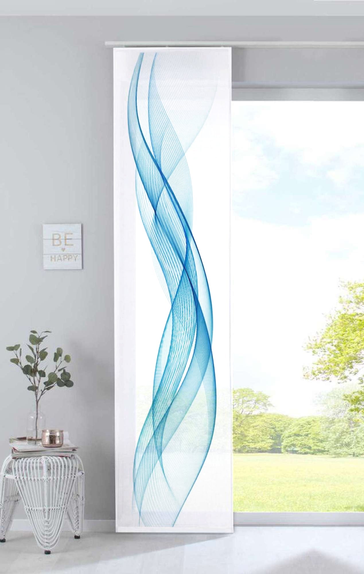 Schiebevorhang Bedruckt Flächenvorhang »Izmir« Microsatin Blickdicht Lichtdurchlässig mit Paneelwagen 2022400B Welle Blau Schiebegardine Schiebevorhang_Bedruckt_Flachenvorhang_Izmir_Microsatin_Blickdicht_Lichtdurchlassig_mit_Paneelwagen_2022400B_-_Gardinenbox.de_-_-3690344 | Gardinenbox.de