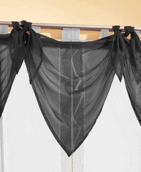 Segeltuch Querbehang aus transparentem Voile, die ideale Ergänzung zu unseren Gardinen 61003 Schwarz Querbehang Segeltuch_Querbehang_aus_transparentem_Voile_die_ideale_Erganzung_zu_unseren_Gardinen_61003_-_Gardinenbox.de_-_-3690663 | Gardinenbox.de