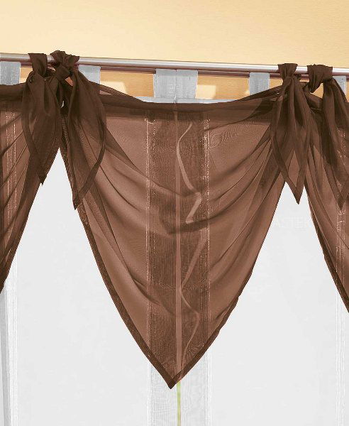 Segeltuch Querbehang aus transparentem Voile, die ideale Ergänzung zu unseren Gardinen 61003 Braun Querbehang Segeltuch_Querbehang_aus_transparentem_Voile_die_ideale_Erganzung_zu_unseren_Gardinen_61003_-_Gardinenbox.de_-_-3690674 | Gardinenbox.de