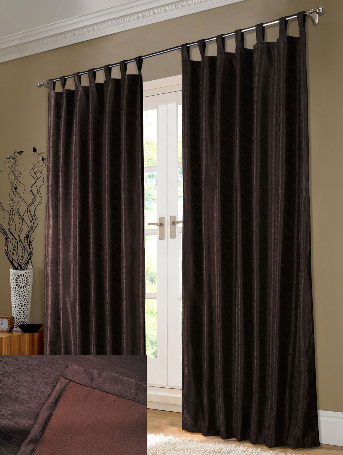 Thermo Gardine Schlaufen Vorhang Polar Fleece Rücken, matt 20510 Braun Vorhang Thermo_Gardine_Schlaufen_Vorhang_Polar_Fleece_Rucken_matt_20510_-_Gardinenbox.de_-_-3691692 | Gardinenbox.de