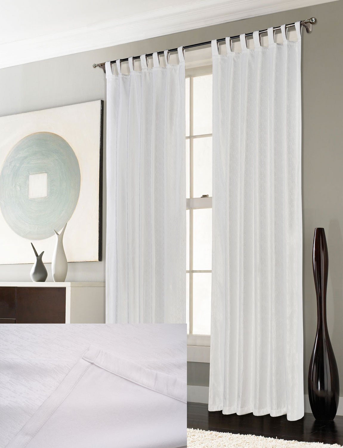 Thermo Gardine Schlaufen Vorhang Polar Fleece Rücken, matt 20510 Weiß Vorhang Thermo_Gardine_Schlaufen_Vorhang_Polar_Fleece_Rucken_matt_20510_-_Gardinenbox.de_-_-3691714 | Gardinenbox.de