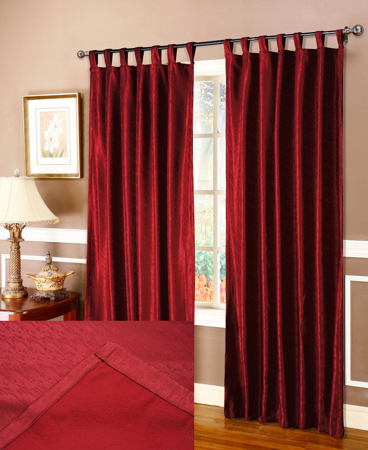 Thermo Gardine Schlaufen Vorhang Polar Fleece Rücken, matt 20510 Bordeaux Vorhang Thermo_Gardine_Schlaufen_Vorhang_Polar_Fleece_Rucken_matt_20510_-_Gardinenbox.de_-_-3691735 | Gardinenbox.de