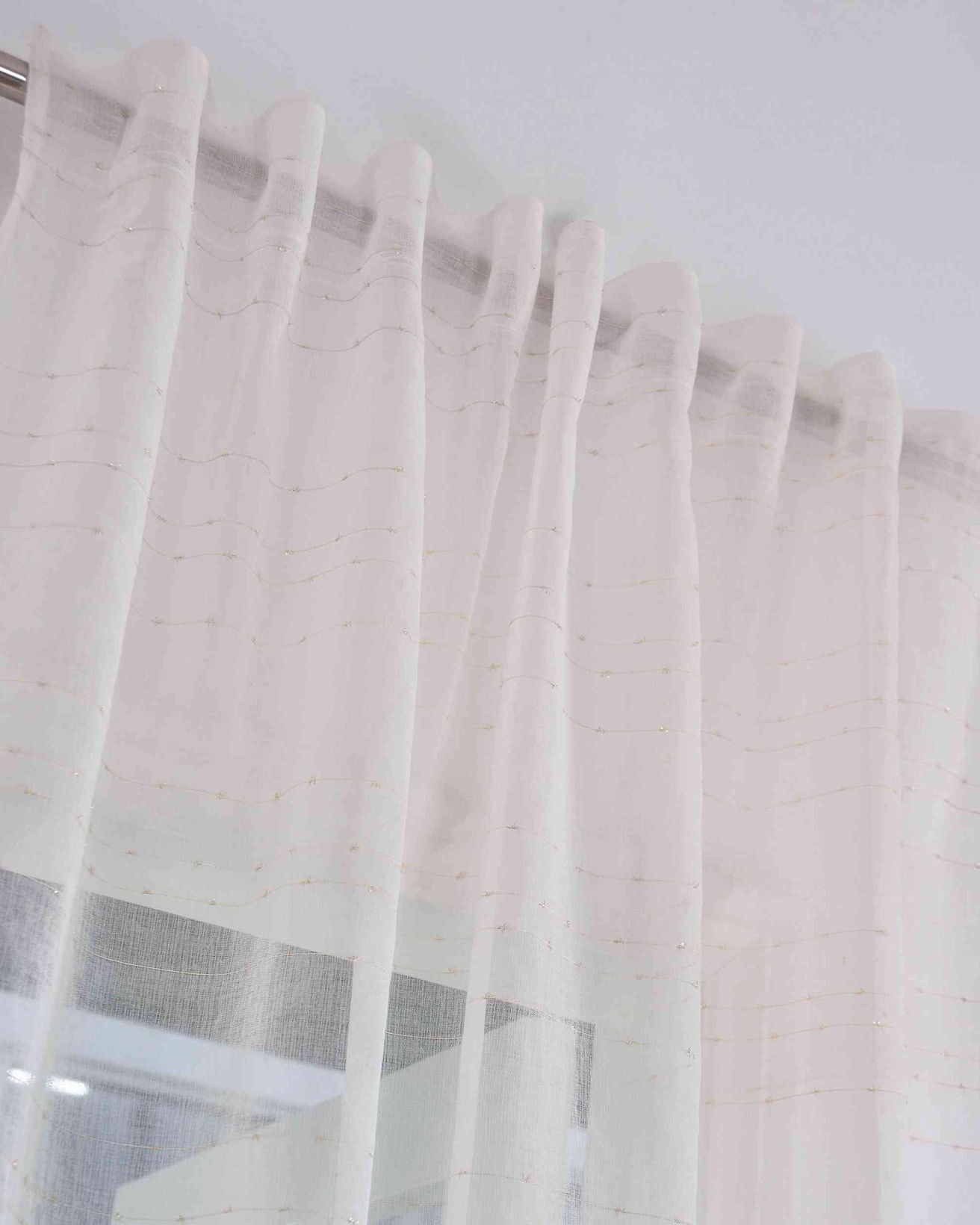 Transparente Gardine HxB 245x145 cm Weiß »DOHA« in Leinen-Optik mit Glänzendem Garn - Moderne Linien-Design, Pflegeleicht 2023490 Gardinenschal Transparente_Gardine_HxB_245x145_cm_Weiss_DOHA_in_Leinen-Optik_mit_Glanzendem_Garn_-_Moderne_Linien-Design_Pflegeleicht_2023490_-_Gardinenbox.de_-_-3692578 | Gardinenbox.de