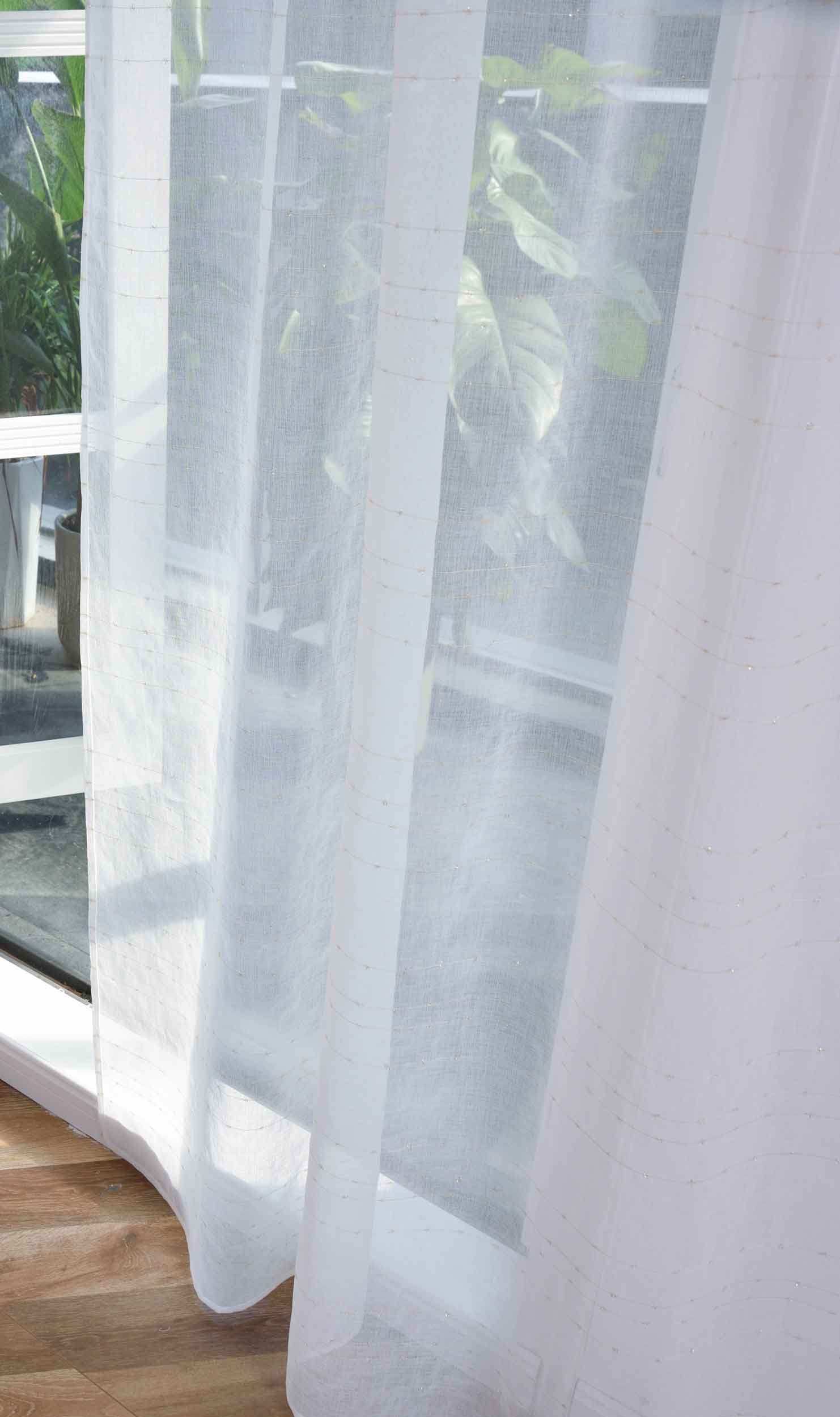 Transparente Gardine HxB 245x145 cm Weiß »DOHA« in Leinen-Optik mit Glänzendem Garn - Moderne Linien-Design, Pflegeleicht 2023490 Gardinenschal Transparente_Gardine_HxB_245x145_cm_Weiss_DOHA_in_Leinen-Optik_mit_Glanzendem_Garn_-_Moderne_Linien-Design_Pflegeleicht_2023490_-_Gardinenbox.de_-_-3692598 | Gardinenbox.de