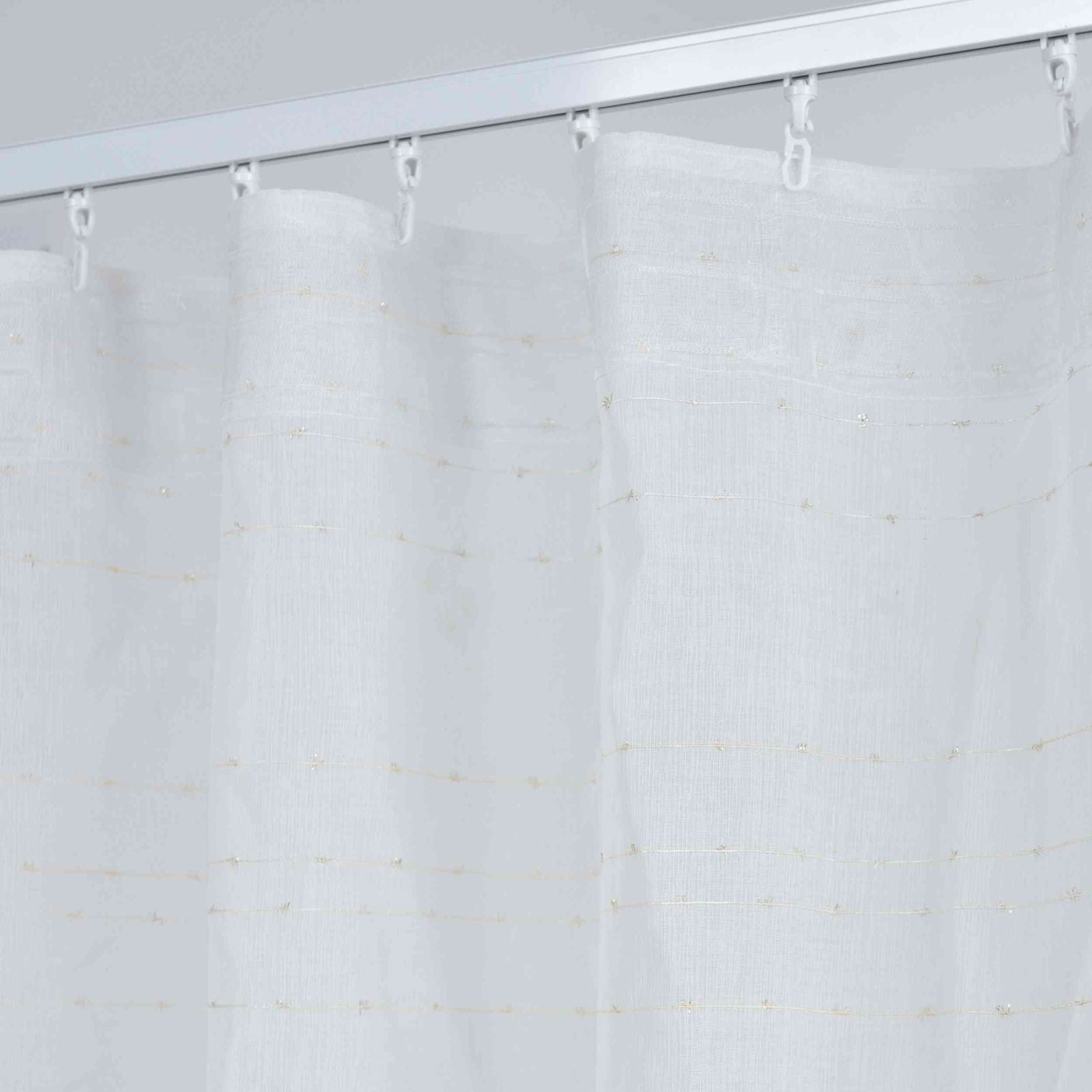 Transparente Gardine HxB 245x145 cm Weiß »DOHA« in Leinen-Optik mit Glänzendem Garn - Moderne Linien-Design, Pflegeleicht 2023490 Gardinenschal Transparente_Gardine_HxB_245x145_cm_Weiss_DOHA_in_Leinen-Optik_mit_Glanzendem_Garn_-_Moderne_Linien-Design_Pflegeleicht_2023490_-_Gardinenbox.de_-_-3692611 | Gardinenbox.de