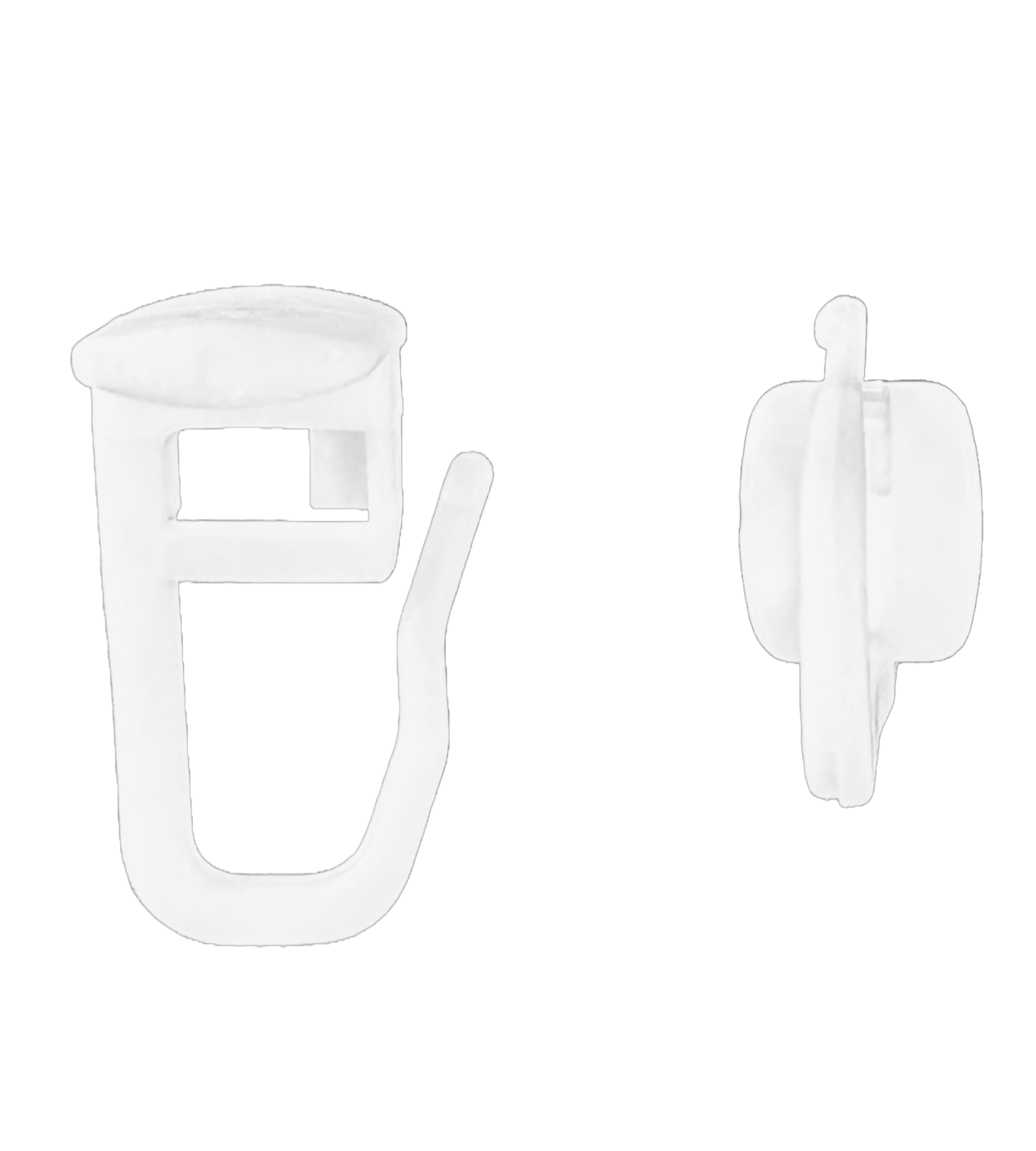 Universal mit F-Haken für Vorhangbefestigung - 100 Stück, 11x9mm Kopf, 25mm Höhe, Kunststoff, Weiß 410 Gardinen Zubehör Universal_mit_F-Haken_fur_Vorhangbefestigung_-_100_Stuck_11x9mm_Kopf_25mm_Hohe_Kunststoff_Weiss_410_-_Gardinenbox.de_-_-3692888 | Gardinenbox.de