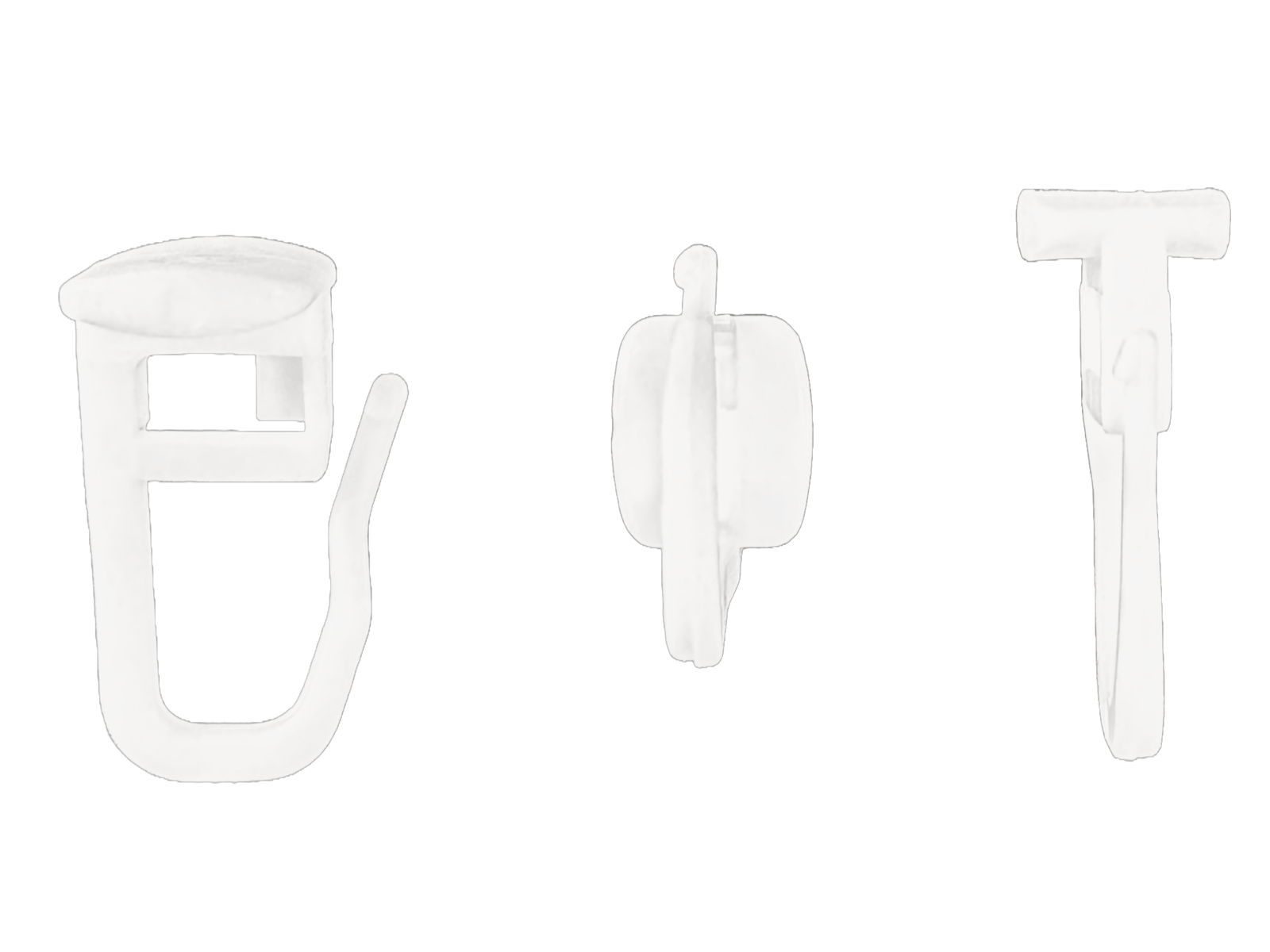 Universal mit F-Haken für Vorhangbefestigung - 100 Stück, 11x9mm Kopf, 25mm Höhe, Kunststoff, Weiß 410 Gardinen Zubehör Universal_mit_F-Haken_fur_Vorhangbefestigung_-_100_Stuck_11x9mm_Kopf_25mm_Hohe_Kunststoff_Weiss_410_-_Gardinenbox.de_-_-3692895 | Gardinenbox.de