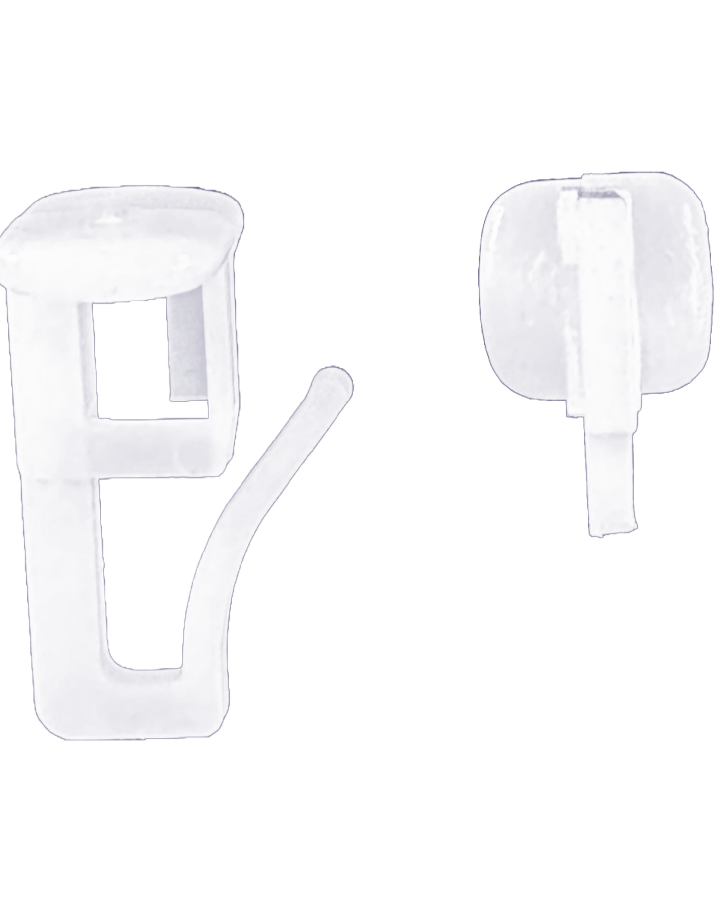 Universal mit F-Haken für Vorhangbefestigung - 100 Stück, 9x10mm Kopf, 23mm Höhe, Kunststoff, Weiß 409 Gardinen Zubehör Universal_mit_F-Haken_fur_Vorhangbefestigung_-_100_Stuck_9x10mm_Kopf_23mm_Hohe_Kunststoff_Weiss_409_-_Gardinenbox.de_-_-3692903 | Gardinenbox.de