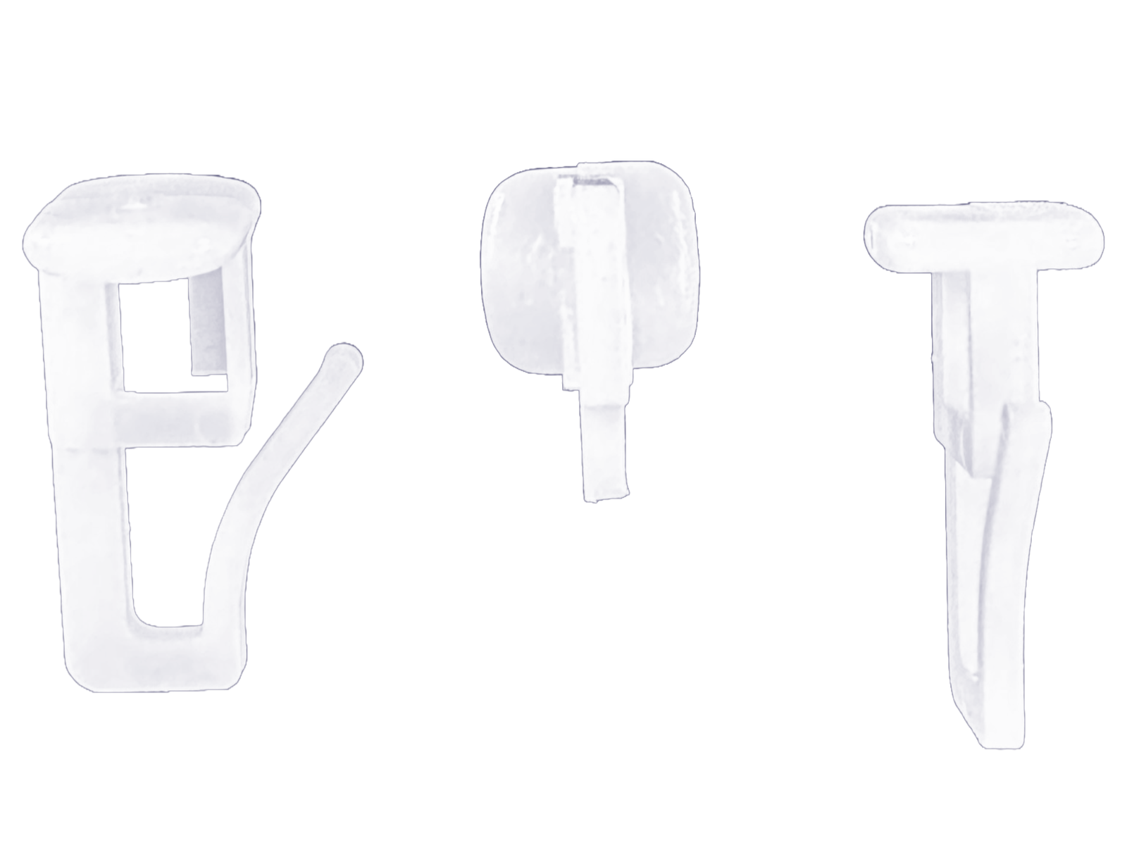 Universal mit F-Haken für Vorhangbefestigung - 100 Stück, 9x10mm Kopf, 23mm Höhe, Kunststoff, Weiß 409 Gardinen Zubehör Universal_mit_F-Haken_fur_Vorhangbefestigung_-_100_Stuck_9x10mm_Kopf_23mm_Hohe_Kunststoff_Weiss_409_-_Gardinenbox.de_-_-3692910 | Gardinenbox.de