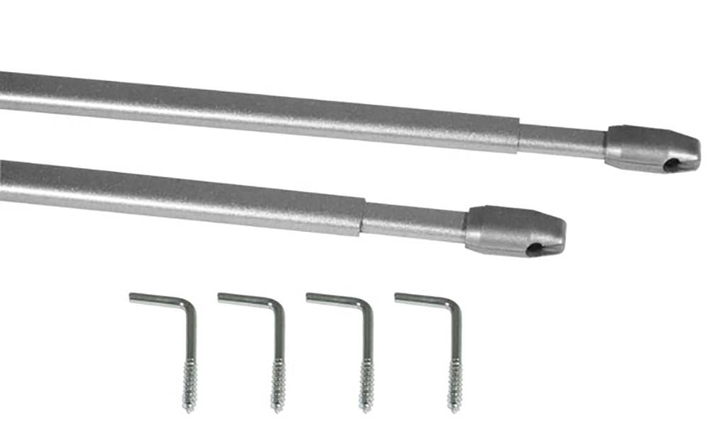 Vitragestangen 2er-Pack mit Schrauben 110 Silber 80-140 Gardinen Zubehör Vitragestangen_2er-Pack_mit_Schrauben_110_-_Gardinenbox.de_-_-3693524 | Gardinenbox.de