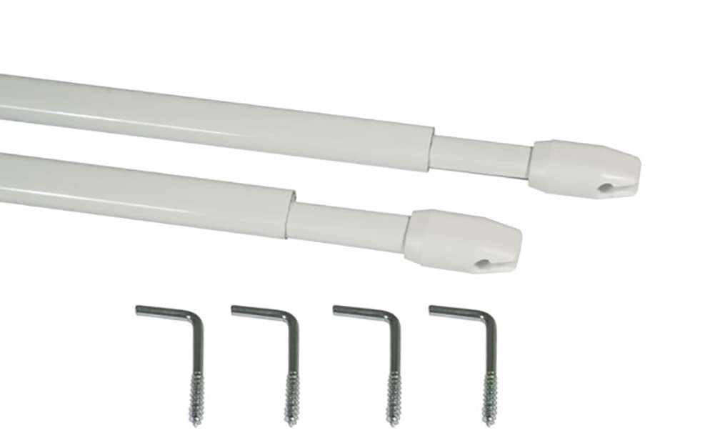 Vitragestangen 2er-Pack mit Schrauben 110 Weiß 40-70 Gardinen Zubehör Vitragestangen_2er-Pack_mit_Schrauben_110_-_Gardinenbox.de_-_-3693542 | Gardinenbox.de