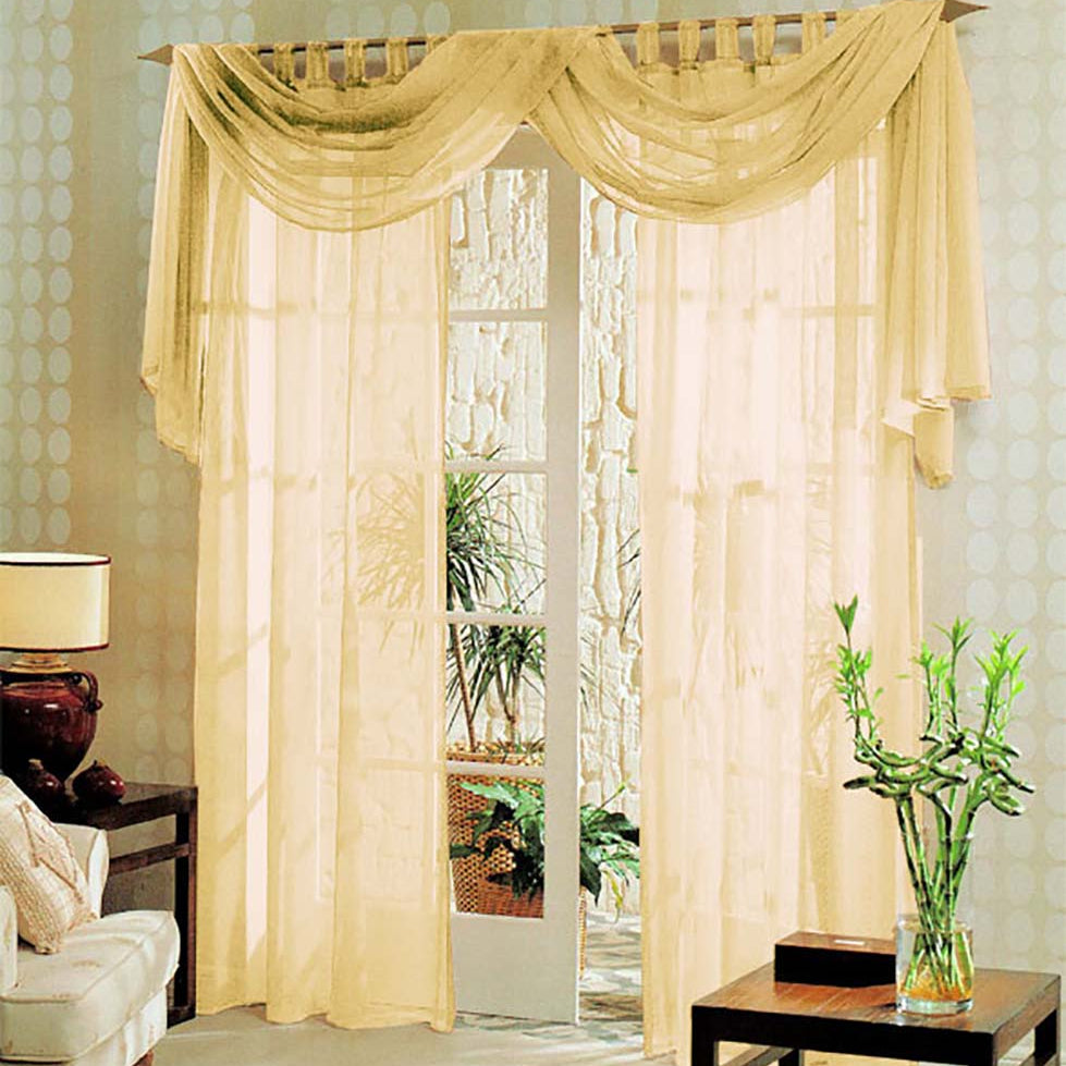 Voile komplett GARDINEN SET 3tlg. 60999 Vanille Gardinen Set Voile_komplett_GARDINEN_SET_3tlg._60999_-_Gardinenbox.de_-_-3693575 | Gardinenbox.de