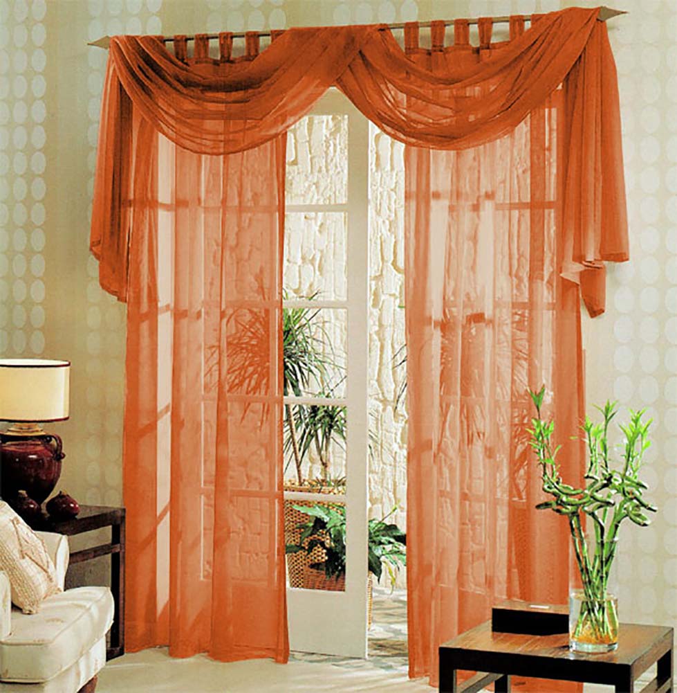 Voile komplett GARDINEN SET 3tlg. 60999 Terrakotta Gardinen Set Voile_komplett_GARDINEN_SET_3tlg._60999_-_Gardinenbox.de_-_-3693578 | Gardinenbox.de