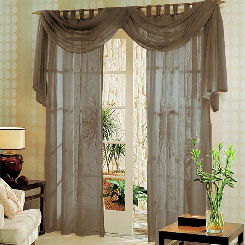 Voile komplett GARDINEN SET 3tlg. 60999 Nougat Gardinen Set Voile_komplett_GARDINEN_SET_3tlg._60999_-_Gardinenbox.de_-_-3693601 | Gardinenbox.de