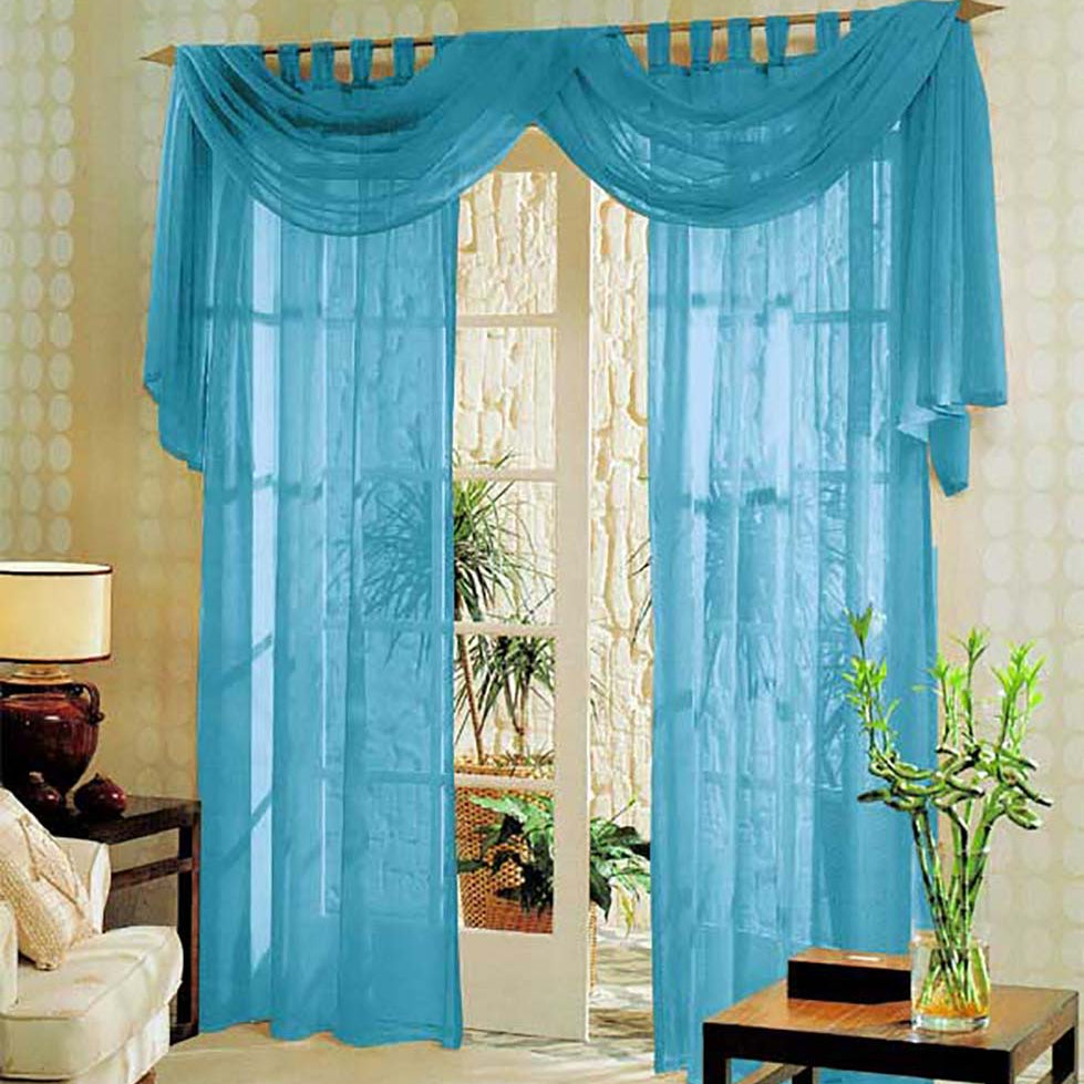 Voile komplett GARDINEN SET 3tlg. 60999 Blau Gardinen Set Voile_komplett_GARDINEN_SET_3tlg._60999_-_Gardinenbox.de_-_-3693604 | Gardinenbox.de