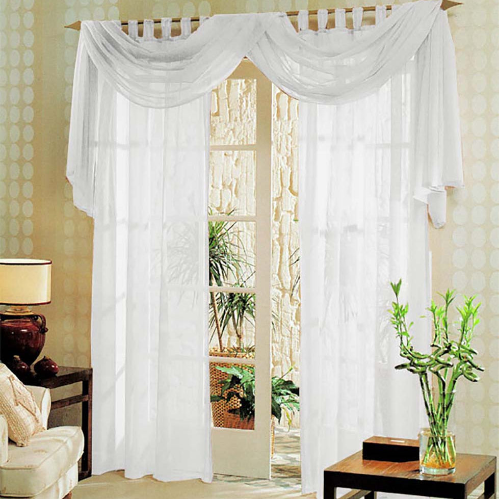 Voile komplett GARDINEN SET 3tlg. 60999 Weiß Gardinen Set Voile_komplett_GARDINEN_SET_3tlg._60999_-_Gardinenbox.de_-_-3693608 | Gardinenbox.de