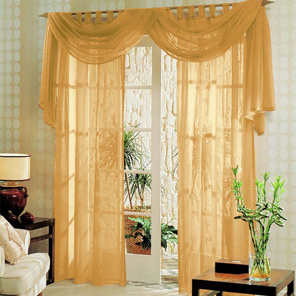 Voile komplett GARDINEN SET 3tlg. 60999 Gelb Gardinen Set Voile_komplett_GARDINEN_SET_3tlg._60999_-_Gardinenbox.de_-_-3693619 | Gardinenbox.de