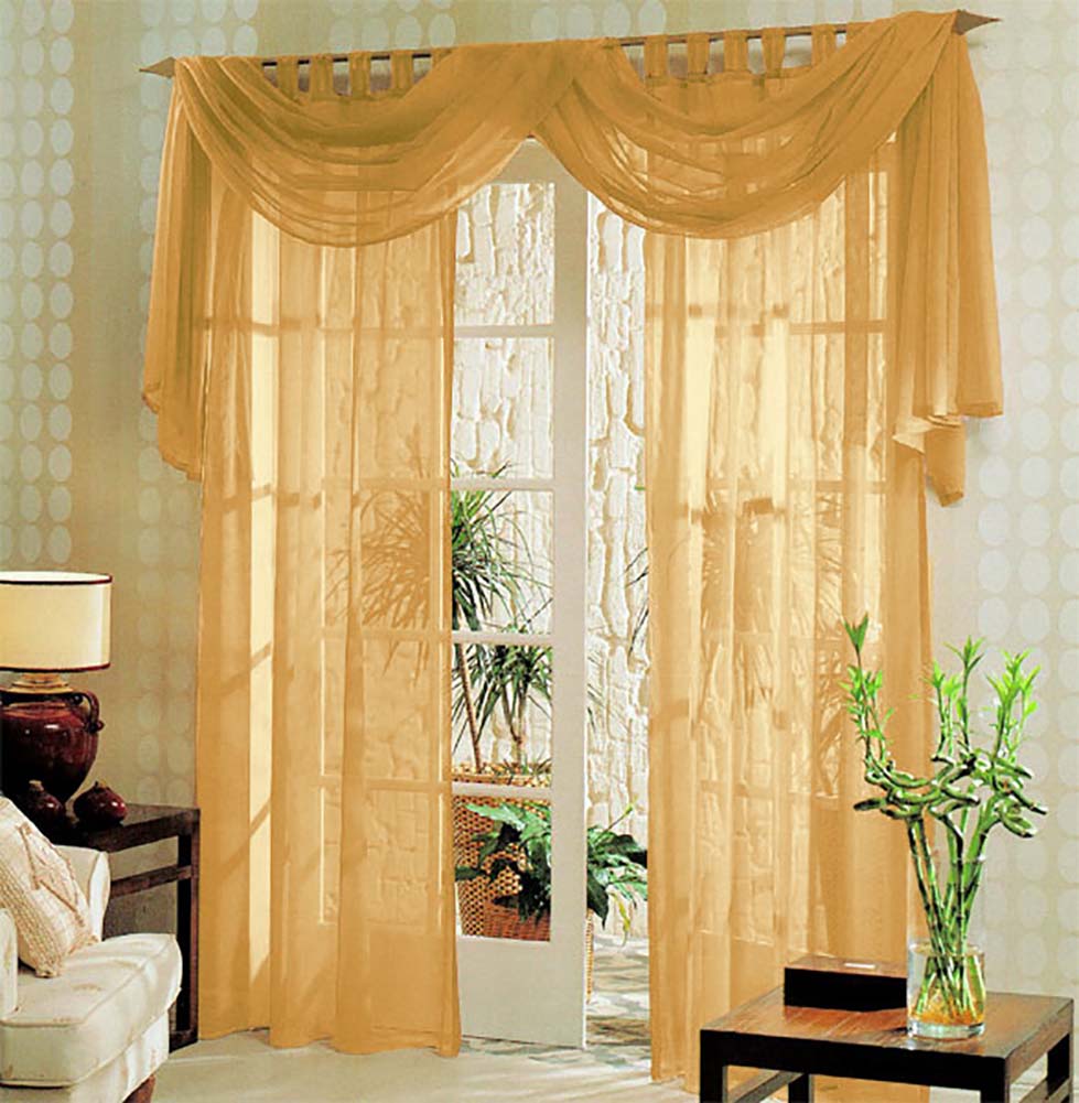 Voile komplett GARDINEN SET 3tlg. 60999 Gelb Gardinen Set Voile_komplett_GARDINEN_SET_3tlg._60999_-_Gardinenbox.de_-_-3693619 | Gardinenbox.de