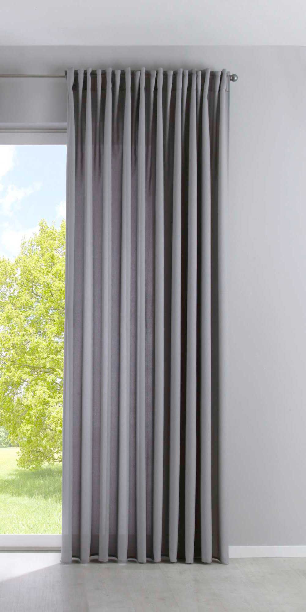 Vorhang Blickdicht »PALERMO« Gardine Extra Breit Matt Lichtdurchlässig Verdeckte Schlaufen Raffhalter Gardinenband 100002651 Grau Vorhang Vorhang_Blickdicht_PALERMO_Gardine_Extra_Breit_Matt_Lichtdurchlassig_Verdeckte_Schlaufen_Raffhalter_Gardinenband_100002651_-_Gardinenbox.de_-_-3693773 | Gardinenbox.de