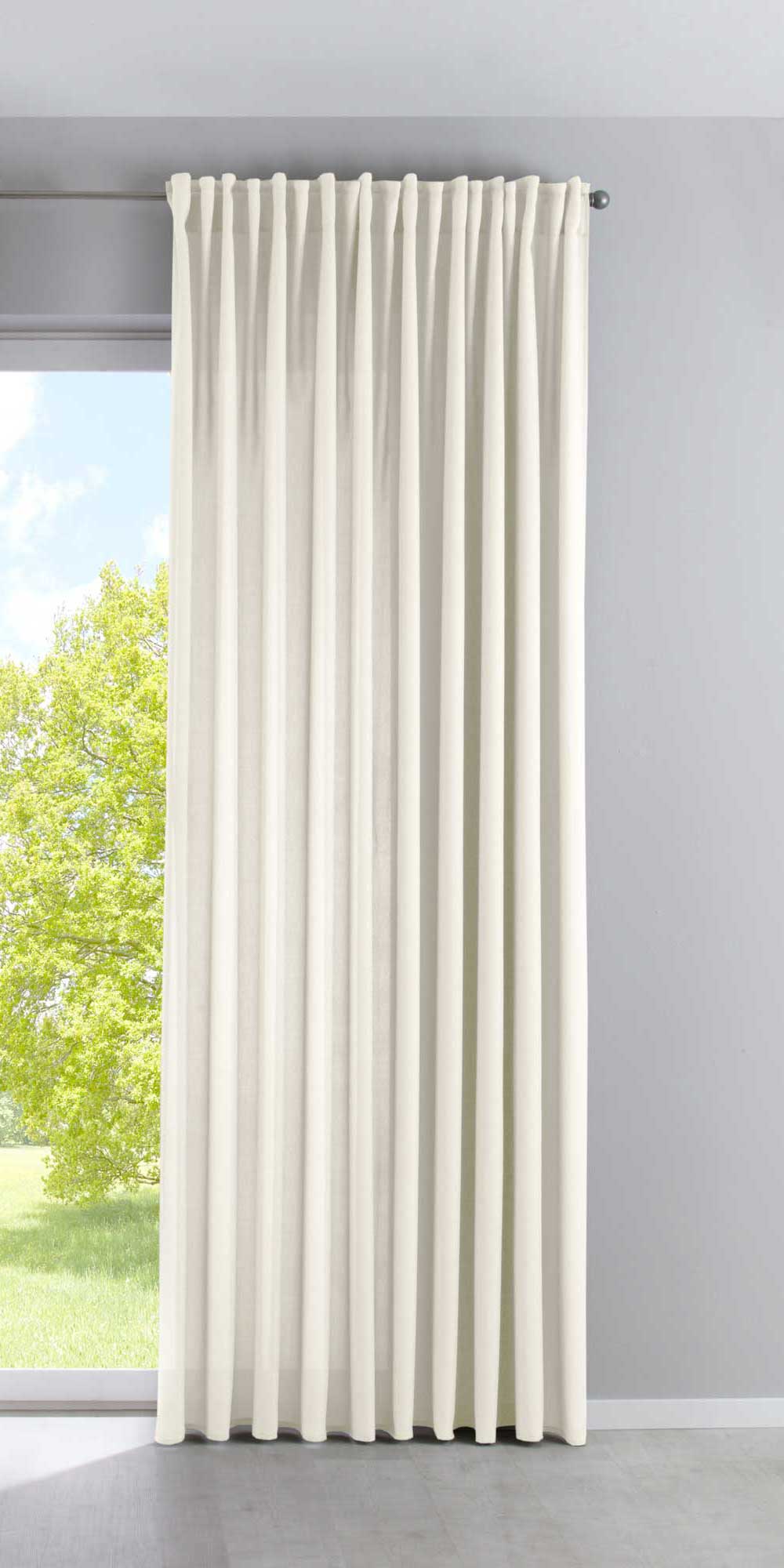 Vorhang Blickdicht »PALERMO« Gardine Extra Breit Matt Lichtdurchlässig Verdeckte Schlaufen Raffhalter Gardinenband 100002651 Creme Vorhang Vorhang_Blickdicht_PALERMO_Gardine_Extra_Breit_Matt_Lichtdurchlassig_Verdeckte_Schlaufen_Raffhalter_Gardinenband_100002651_-_Gardinenbox.de_-_-3693840 | Gardinenbox.de