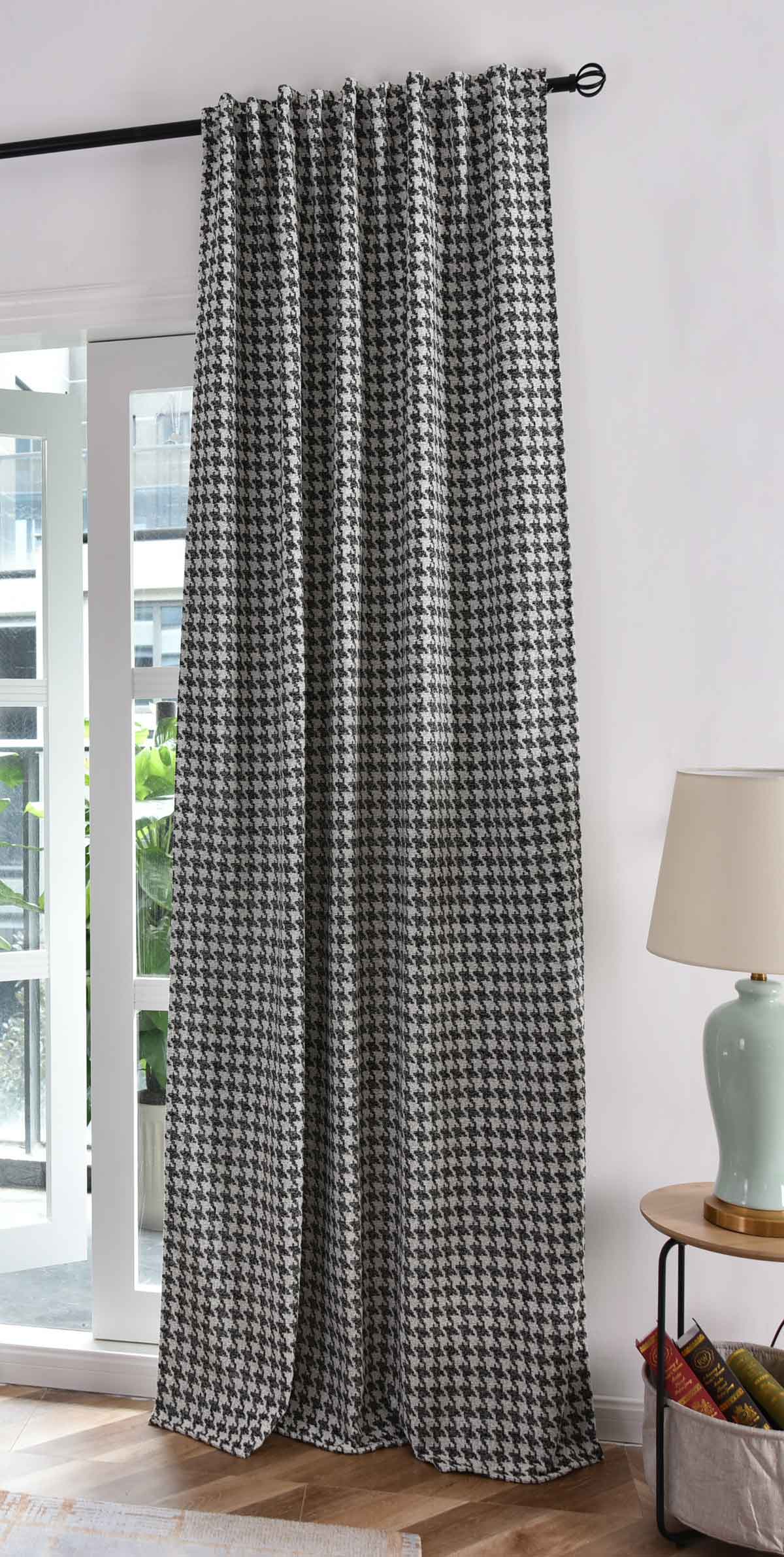 Vorhang HxB 245x140 cm Creme Schwarz Hahnentritt-Muster »PARIS« Flexible Multiband Aufhängung Elegant Pflegeleicht 2023320 Vorhang Vorhang_HxB_245x140_cm_Creme_Schwarz_Hahnentritt-Muster_PARIS_Flexible_Multiband_Aufhangung_Elegant_Pflegeleicht_2023320_-_Gardinenbox.de_-_-3693929 | Gardinenbox.de