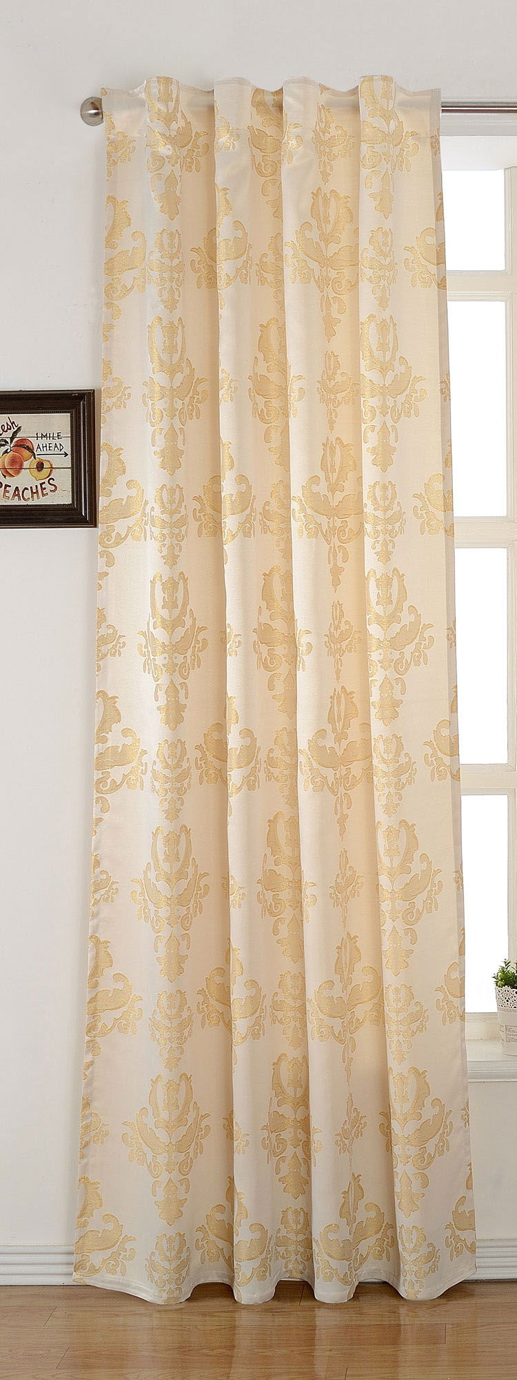 Vorhang Jacquard Deko Gardine verdeckte Schlaufen Barock Lurex Garn glänzend lichtdruchlässig (Höhe x Breite cm) 20455 Sand Gold Vorhang Vorhang_Jacquard_Deko_Gardine_verdeckte_Schlaufen_Barock_Lurex_Garn_glanzend_lichtdruchlassig_Hohe_x_Breite_cm_20455_-_Gardinenbox.de_-_-3694248 | Gardinenbox.de