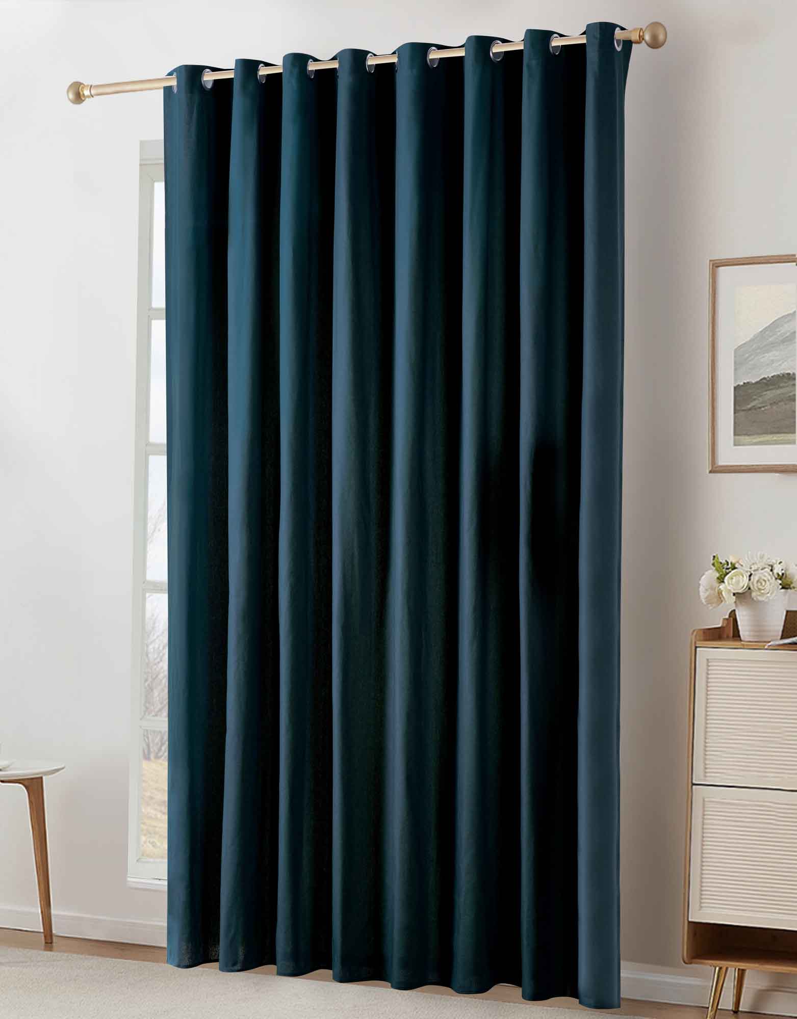 Vorhang Thermo »Orlando« 100% Baumwolle 220gr./m² incl. Bügelband leicht kürzbar 2022600 Blau Ösen HxB 255x275 cm - 1-Stück Vorhang Vorhang_Thermo_Orlando_100_Baumwolle_220gr.-m_incl._Bugelband_leicht_kurzbar_2022600_-_Gardinenbox.de_-_-3695118 | Gardinenbox.de