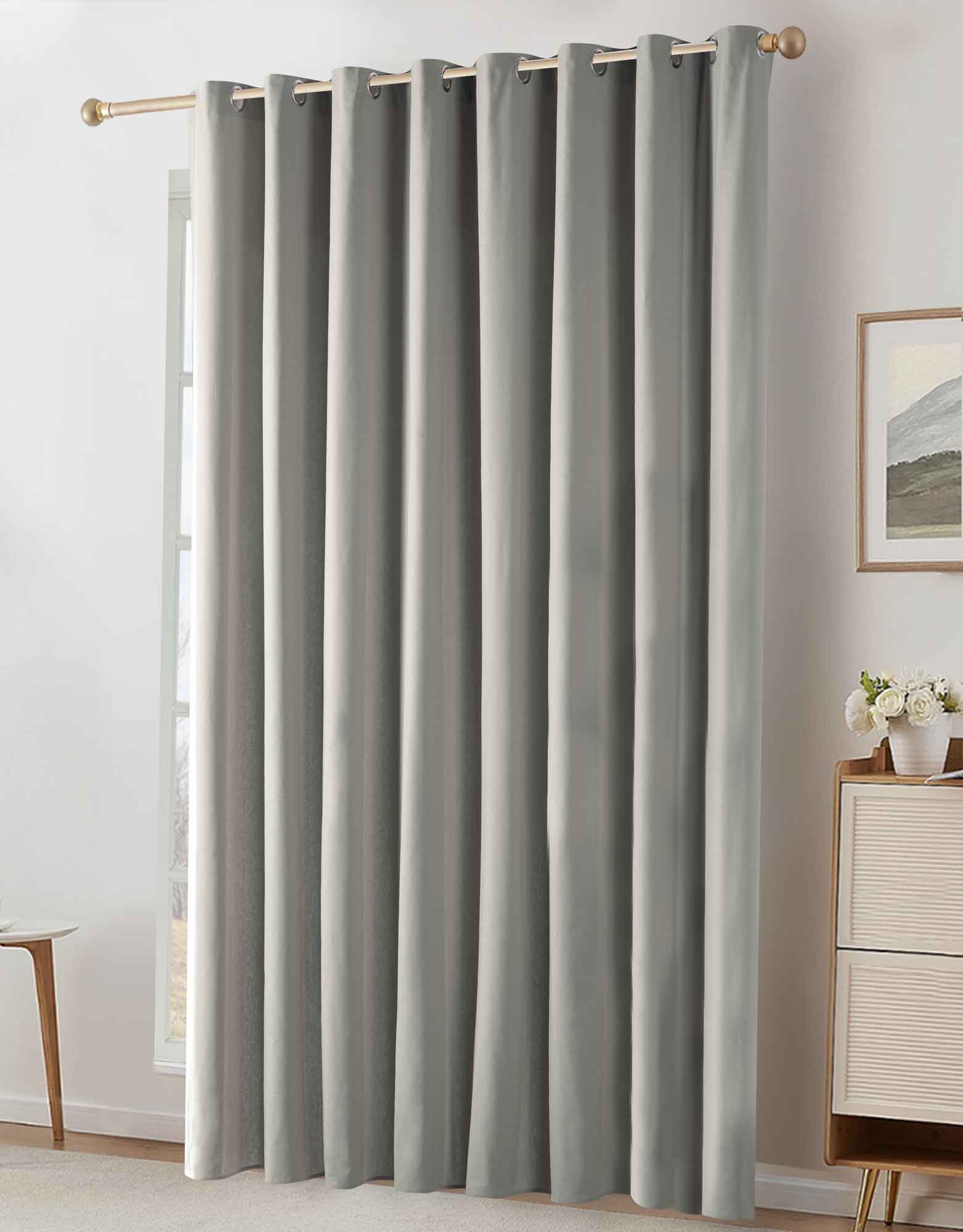 Vorhang Thermo »Orlando« 100% Baumwolle 220gr./m² incl. Bügelband leicht kürzbar 2022600 Grau Ösen HxB 255x275 cm - 1-Stück Vorhang Vorhang_Thermo_Orlando_100_Baumwolle_220gr.-m_incl._Bugelband_leicht_kurzbar_2022600_-_Gardinenbox.de_-_-3695127 | Gardinenbox.de