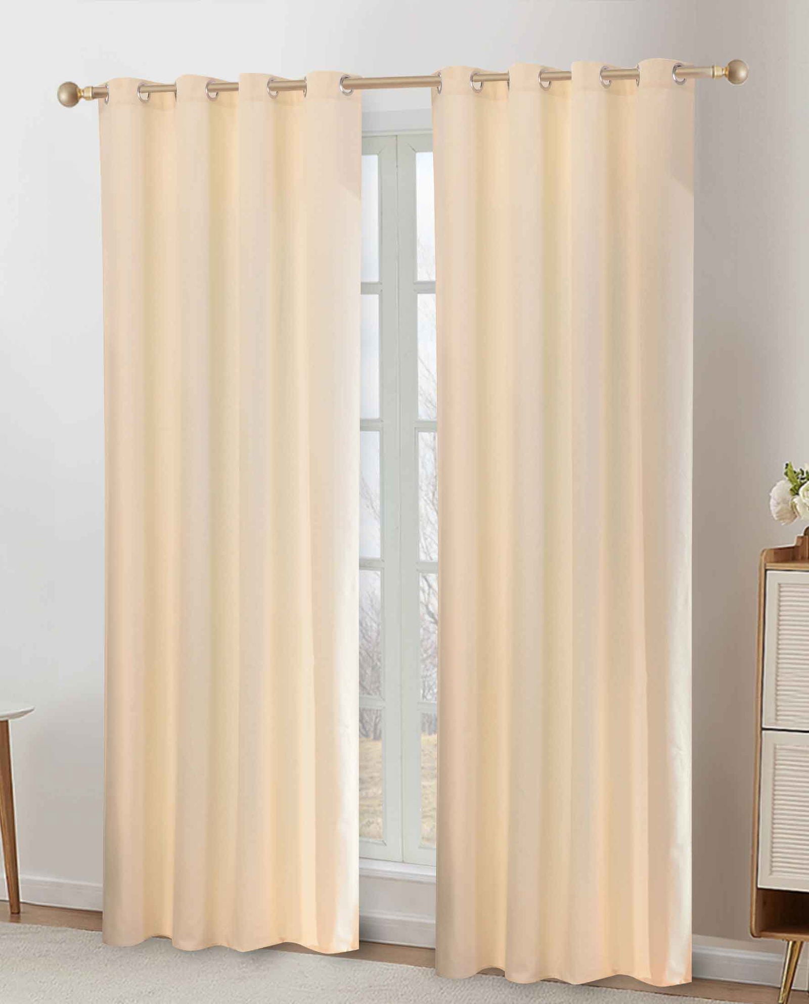 Vorhang Thermo »Orlando« 100% Baumwolle 220gr./m² incl. Bügelband leicht kürzbar 2022600 Creme Ösen HxB 255x140 cm - 2-Stück Vorhang Vorhang_Thermo_Orlando_100_Baumwolle_220gr.-m_incl._Bugelband_leicht_kurzbar_2022600_-_Gardinenbox.de_-_-3695131 | Gardinenbox.de