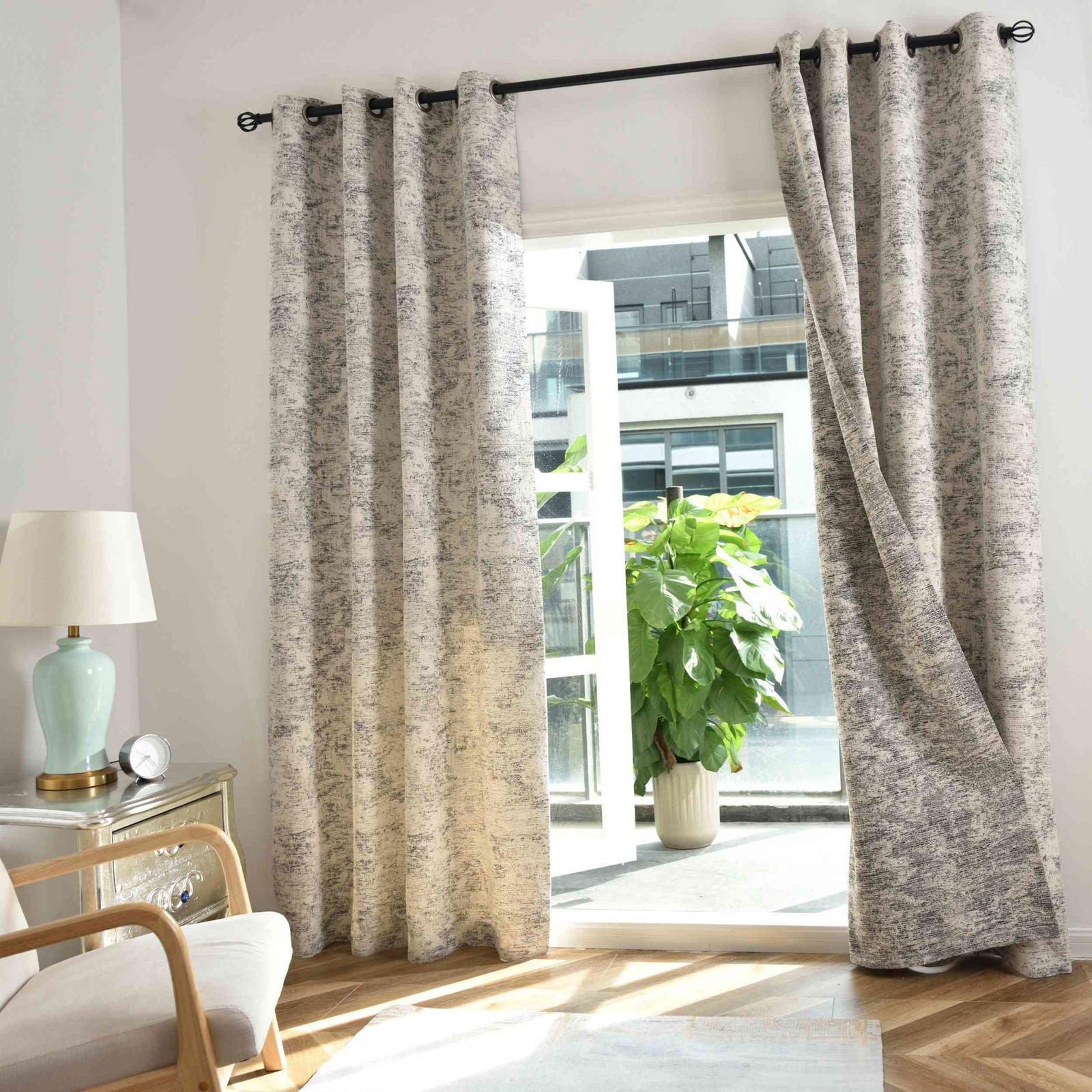 Vorhang Wendevorhang HxB 245x140 cm Creme Schwarz Jacquard-Muster »VENEDIG« Beidseitig Nutzbar Hell/Dunkel Kunststoffösen Flexibles Raumdesign 2023310 Vorhang Vorhang_Wendevorhang_HxB_245x140_cm_Creme_Schwarz_Jacquard-Muster_VENEDIG_Beidseitig_Nutzbar_Hell-Dunkel_Kunststoffosen_Flexibles_Raumdesign_2023310_-_Gardinenbox.de_-_-3695453 | Gardinenbox.de