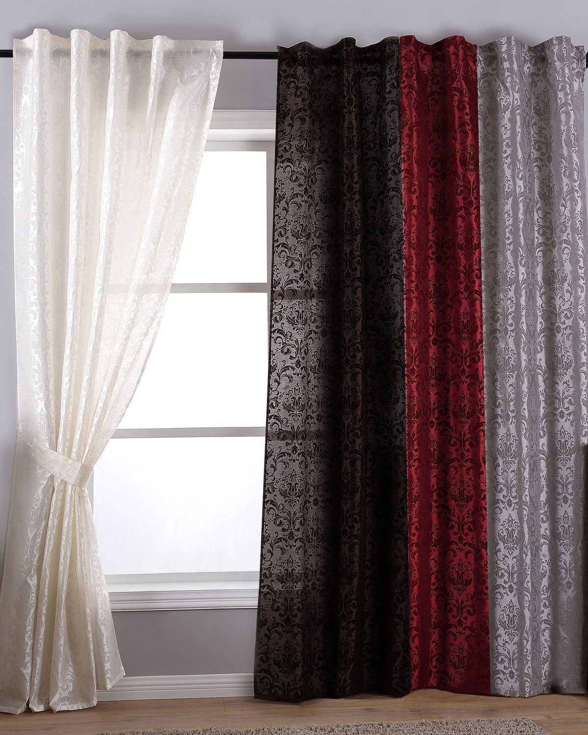 Vorhang Wildseide Optik Barock blickdicht Flockfasern Deko gemustert, blickdicht mit verdecktem Schlaufenband 20200 Vorhang Vorhang_Widseide_Optik_Barock_blickdicht_Flockfasern_Deko_gemustert_blickdicht_mit_verdecktem_Schlaufenband_20200_-_Gardinenbox.de_-_-3695474 | Gardinenbox.de