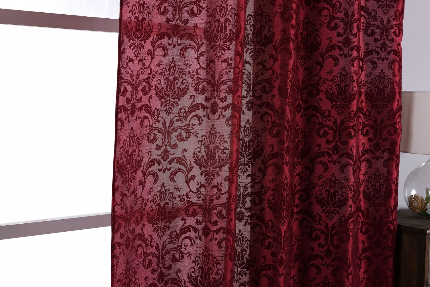 Vorhang Wildseide Optik Barock blickdicht Flockfasern Deko gemustert, blickdicht mit verdecktem Schlaufenband 20200 Vorhang Vorhang_Widseide_Optik_Barock_blickdicht_Flockfasern_Deko_gemustert_blickdicht_mit_verdecktem_Schlaufenband_20200_-_Gardinenbox.de_-_-3695607 | Gardinenbox.de