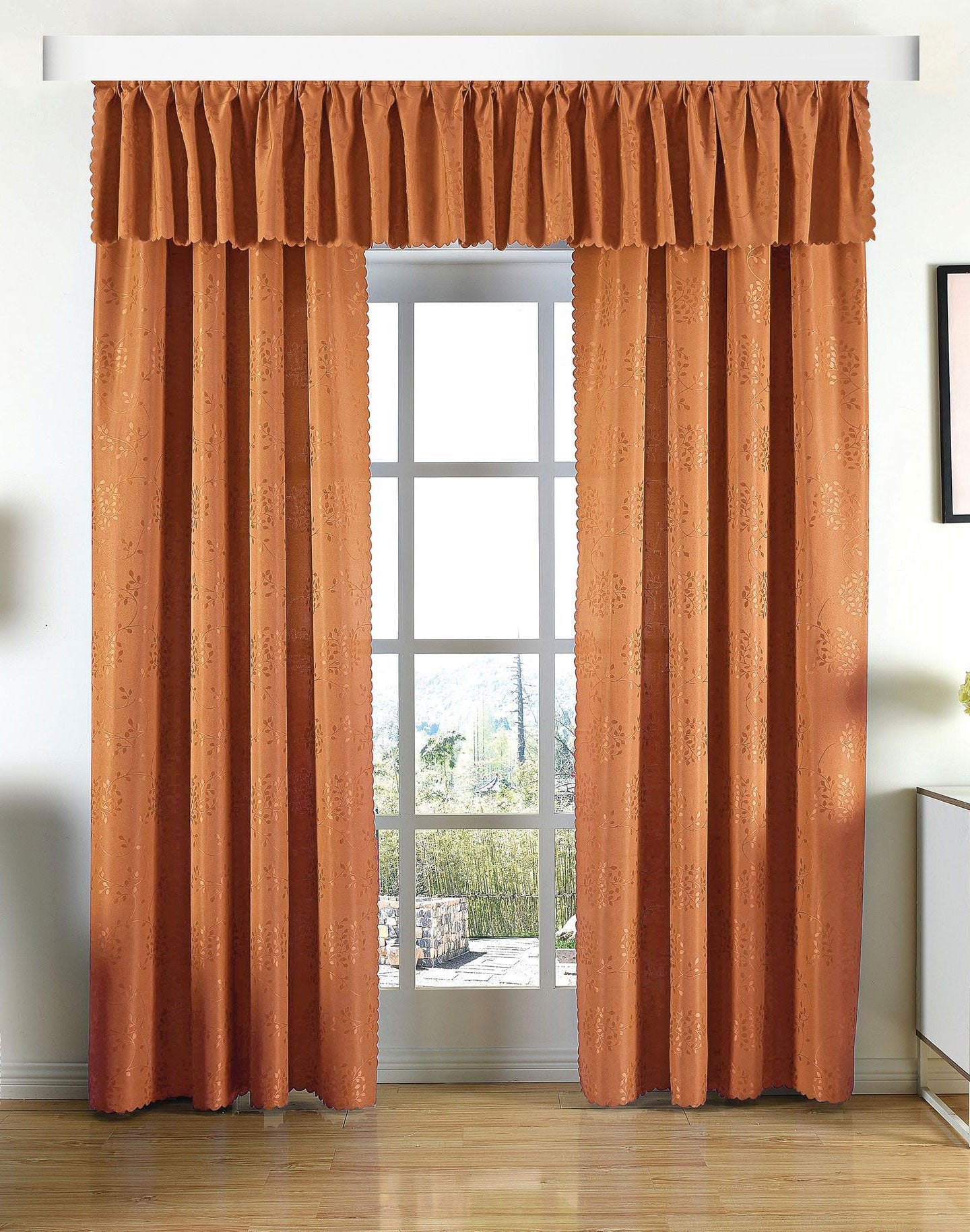 Yasmin Damast Gardinen Set, 5 Teile, eingenähtes Kräuselband bewährte Jacquard Qualität, blickdicht 20107 Gold Vorhang Set Yasmin_Damast_Gardinen_Set_5_Teile_eingenahtes_Krauselband_bewahrte_Jacquard_Qualitat_blickdicht_20107_-_Gardinenbox.de_-_-3696166 | Gardinenbox.de